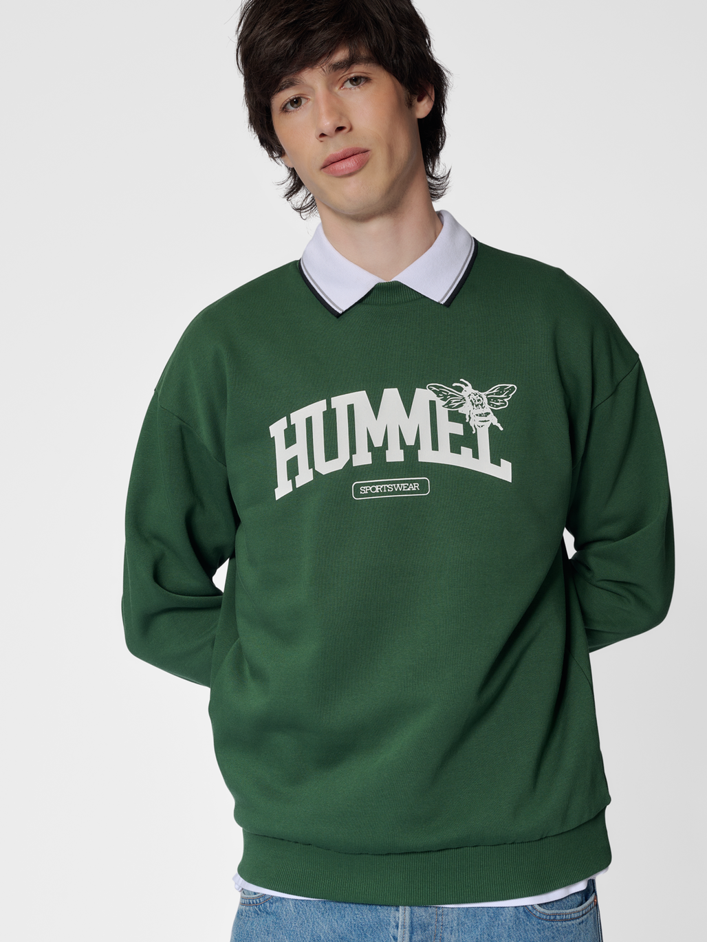 hmlLOOSE CREWNECK UNIVERSITY BEE