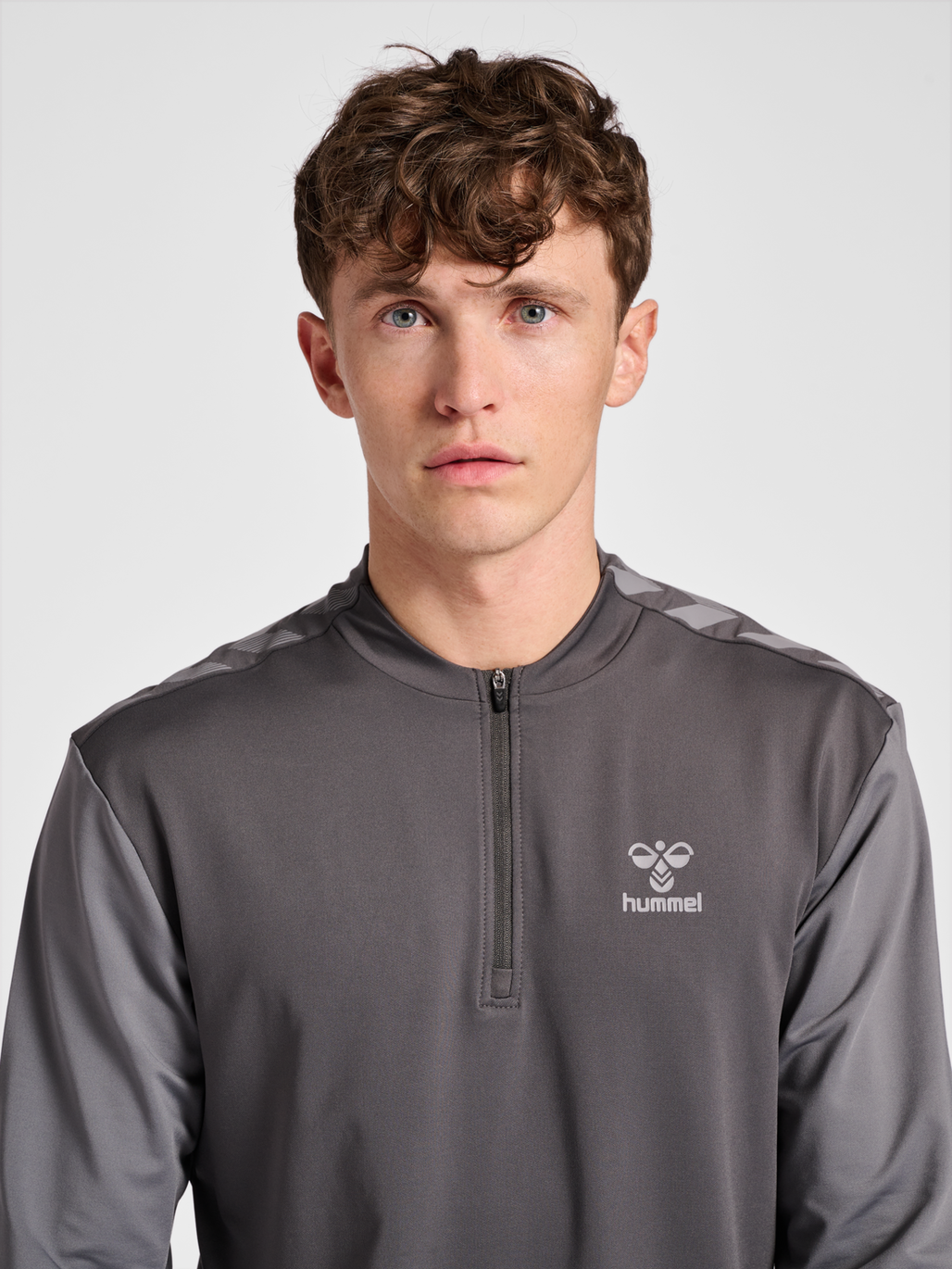 hmlPRO GRID HALF ZIP TRAINING L/S