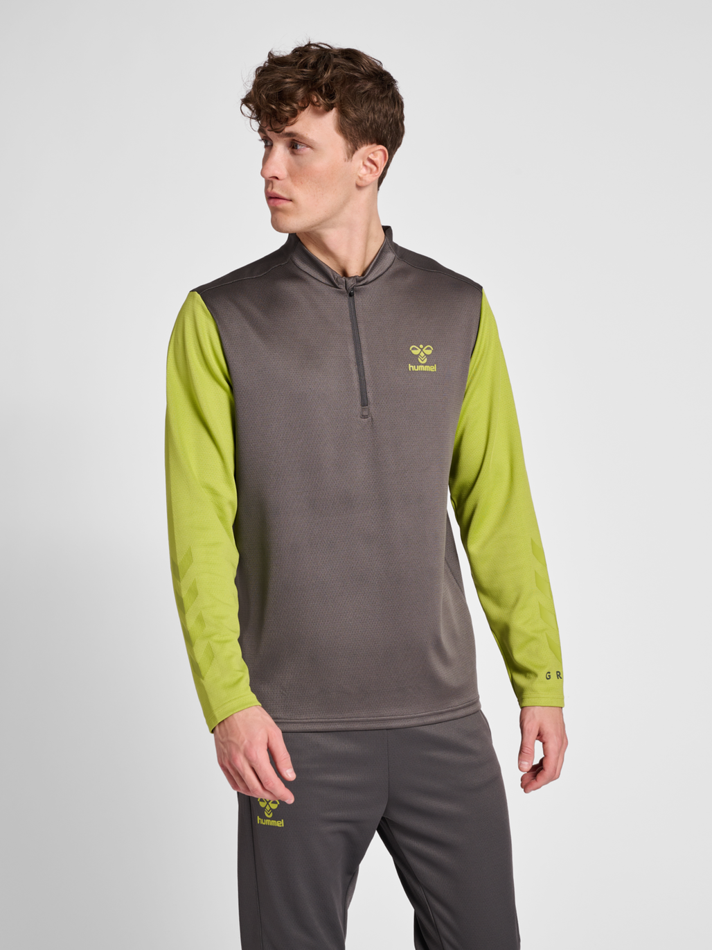 hmlONGRID 1/2 ZIP POLY SWEAT