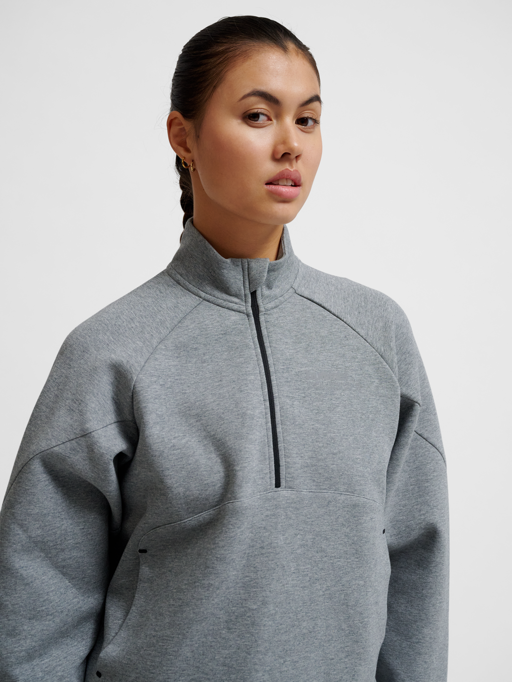 hmlTECH FLEECE WOMEN BOXY HALF ZIP
