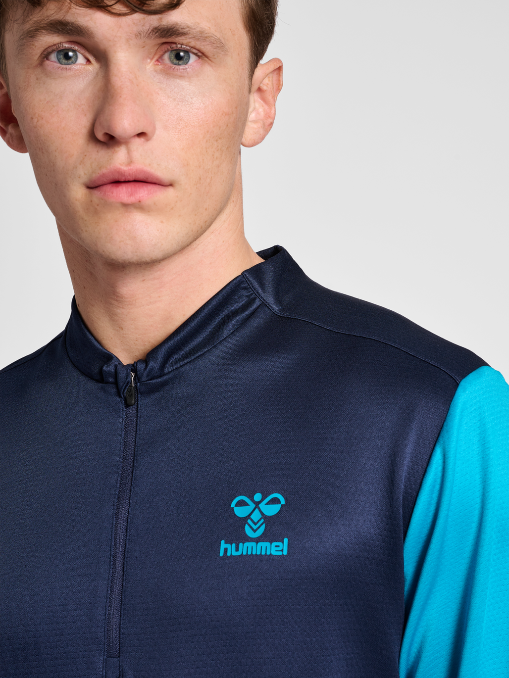 hmlONGRID 1/2 ZIP POLY SWEAT