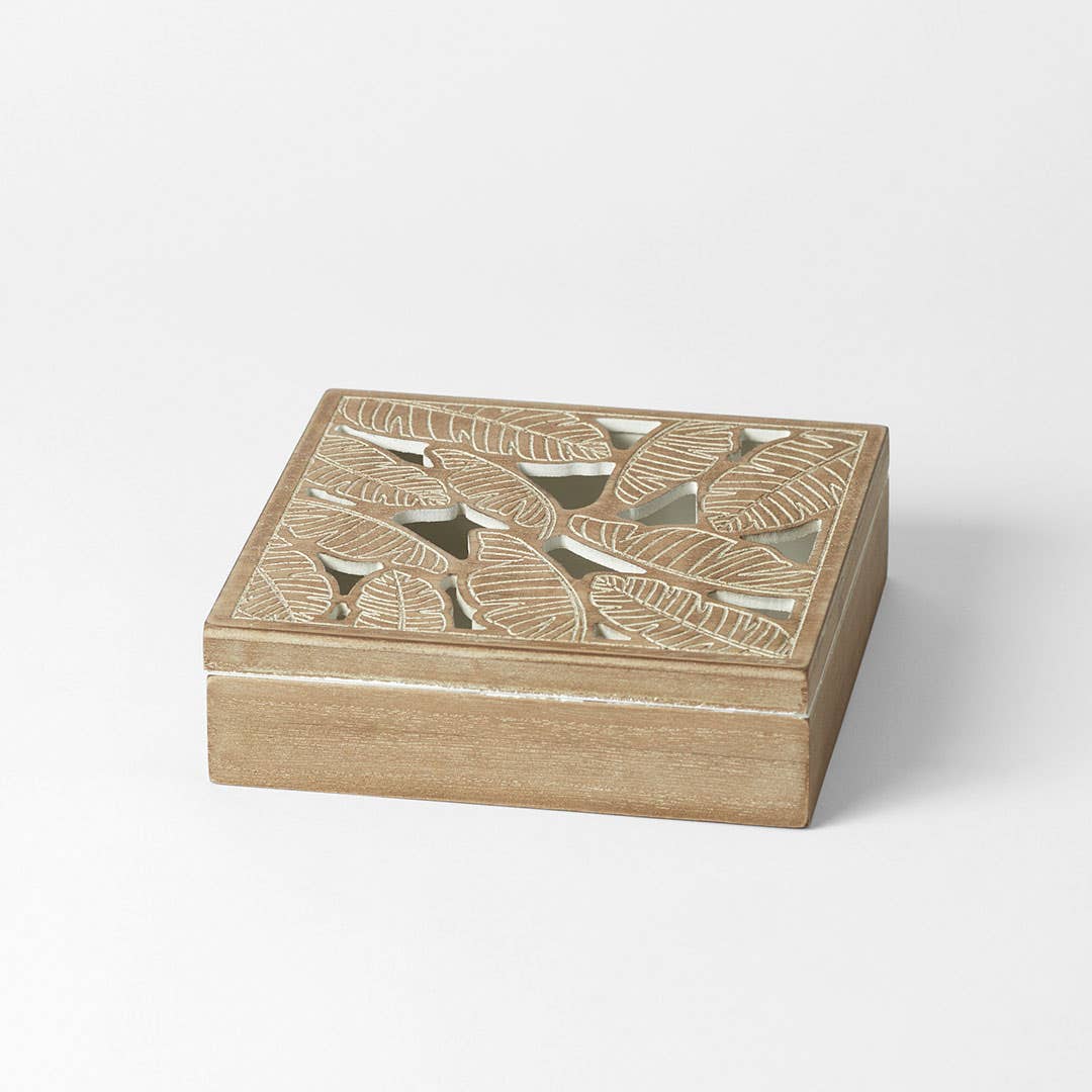 Jungle Leaves Square Box