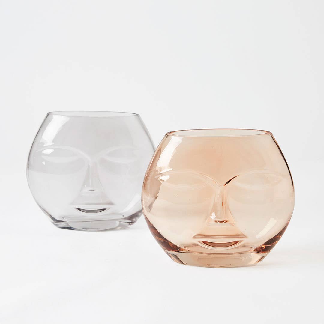 Maya Round Face Vase - Rose Pink
