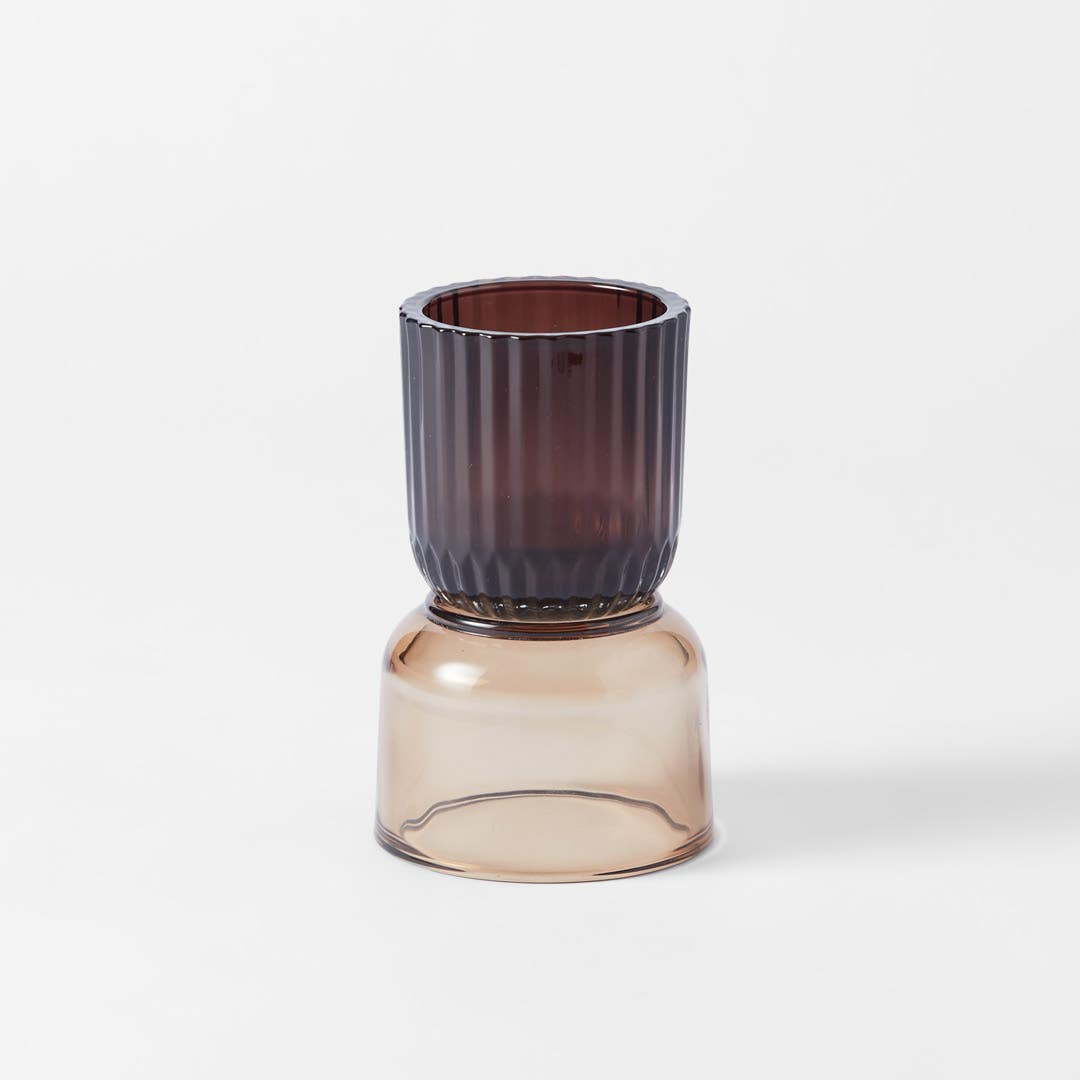 Ruby Two Way Candle Holder - Mocha