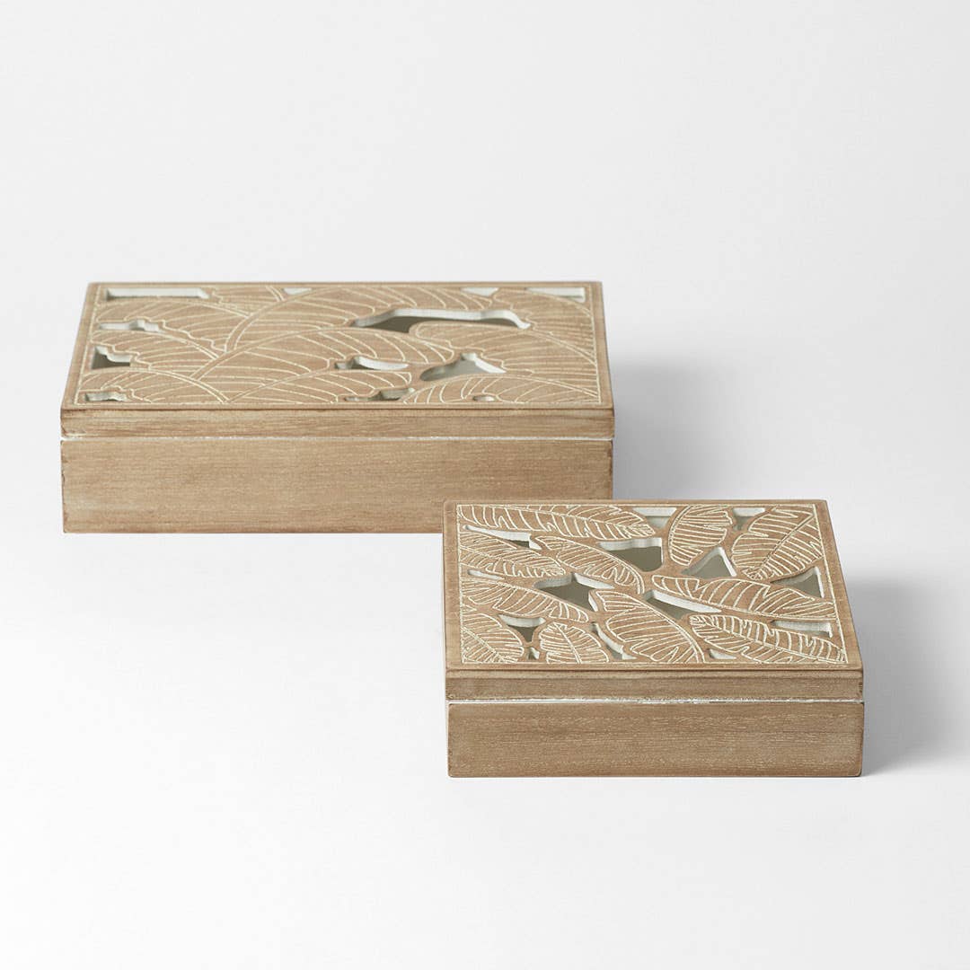 Jungle Leaves Square Box