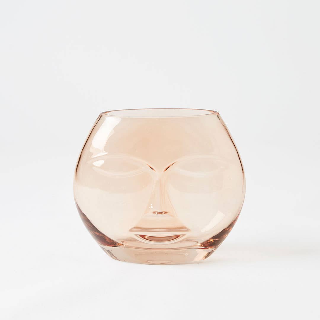 Maya Round Face Vase - Rose Pink