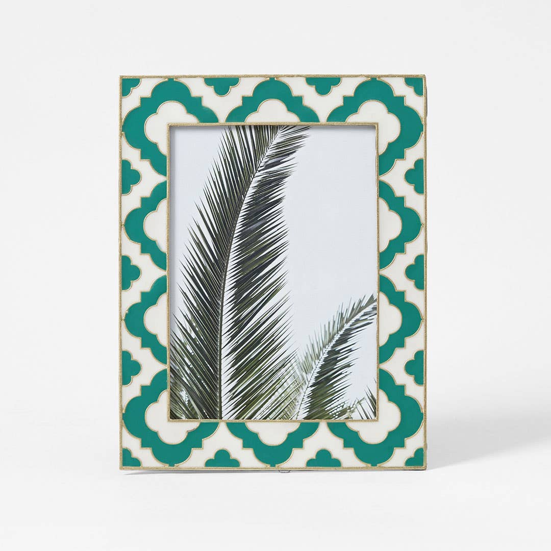Enamel Geometric Frame - Green