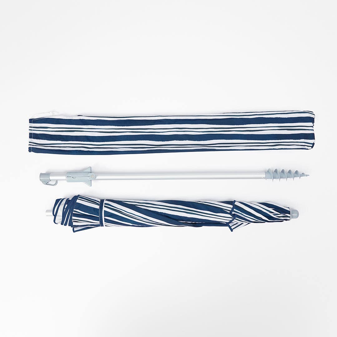 Siesta Stripe Deluxe Beach Umbrella