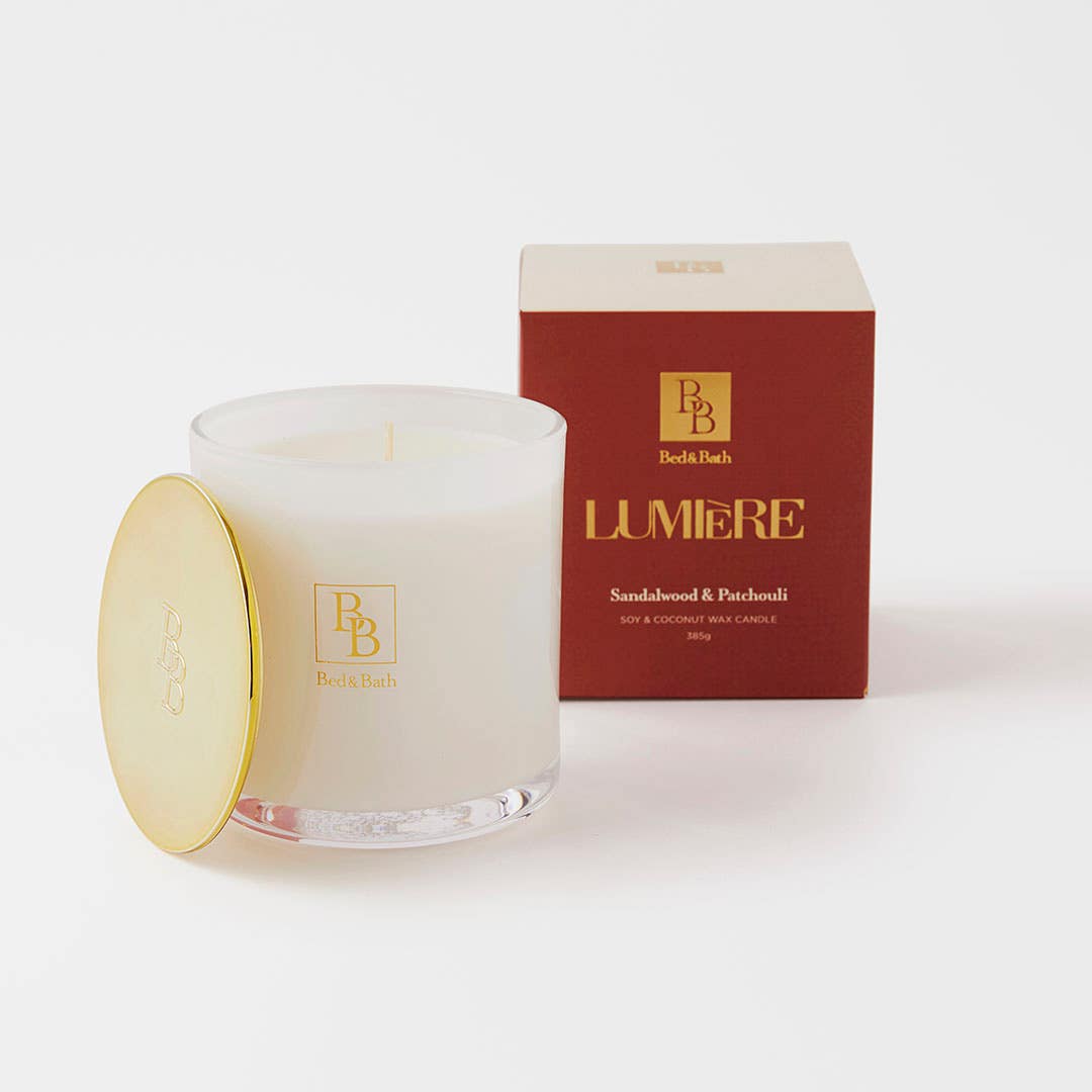 Lumiere Candle 385g - Sandalwood And Patchouli