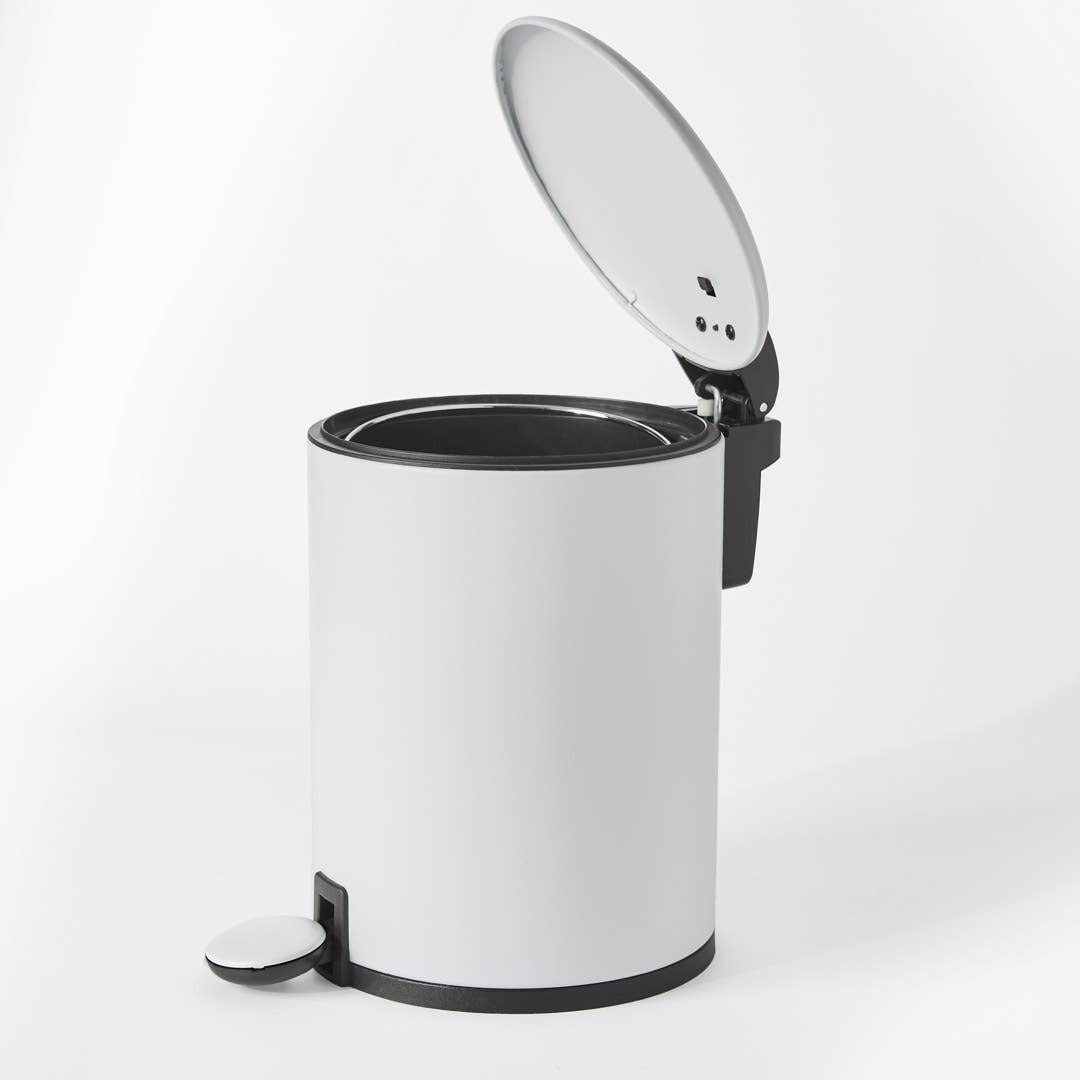 3l Soft Closing Pedal Bin - White