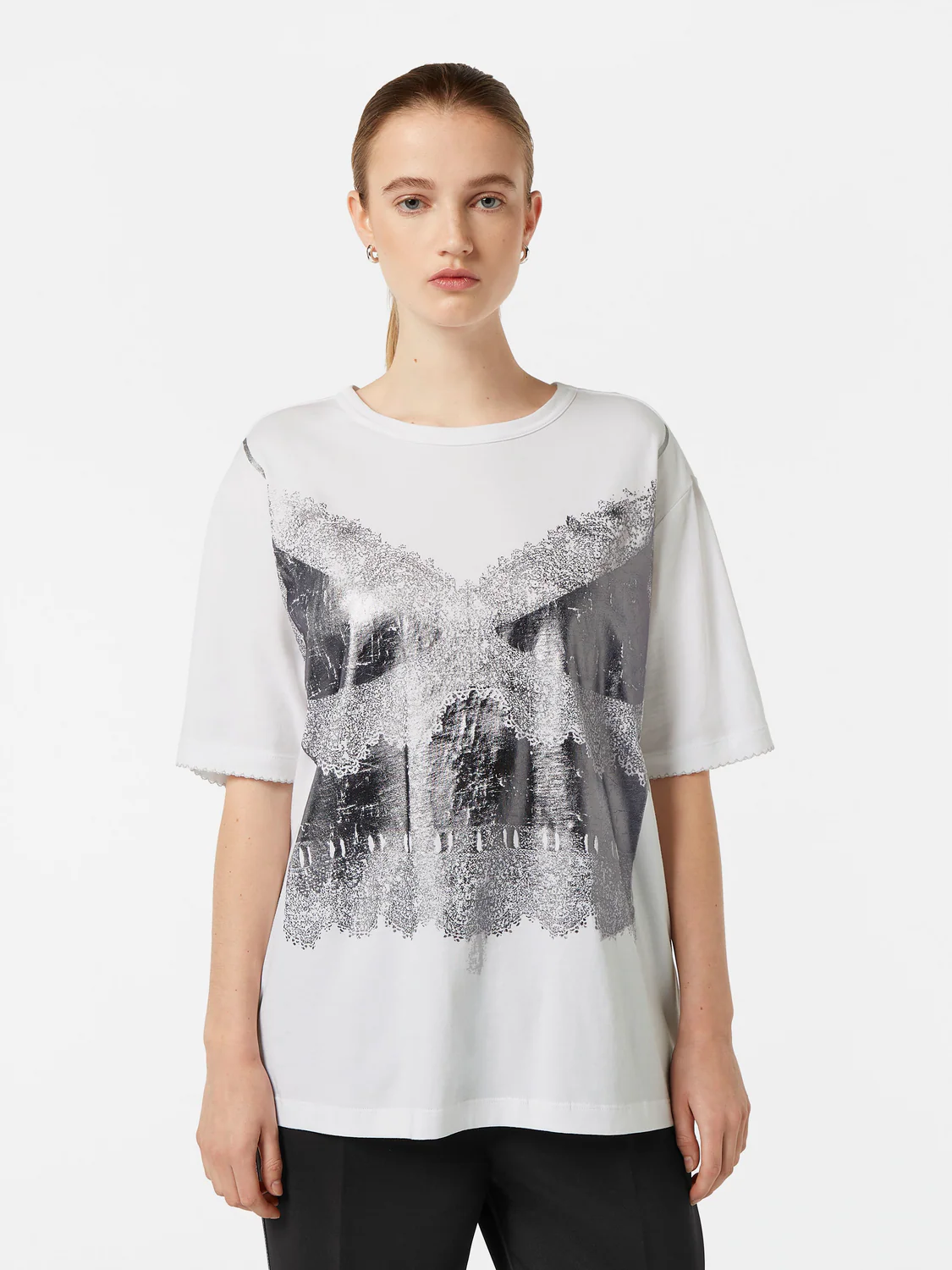 Foil Print Loose Fit T-Shirt