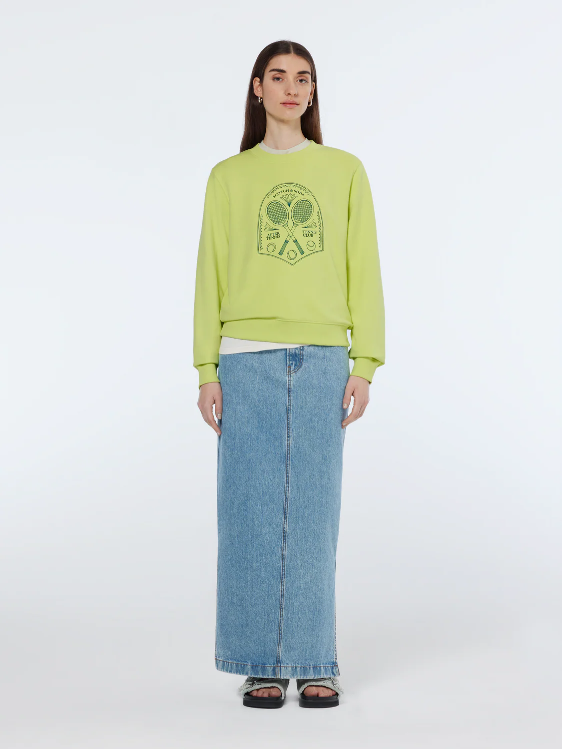 Tennis Artwork Regular Fit Sweatshirt