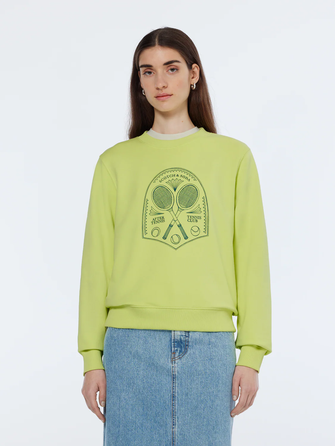 Tennis Artwork Regular Fit Sweatshirt