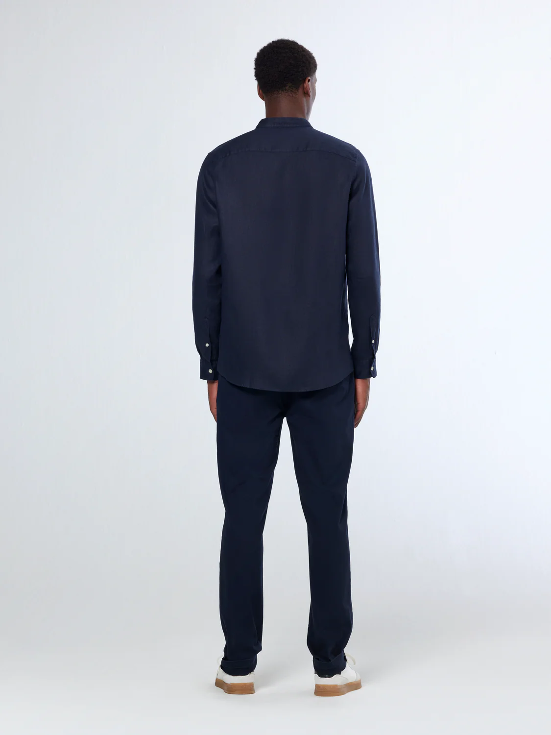 Essentials — Linen Stand Up Collar Shirt