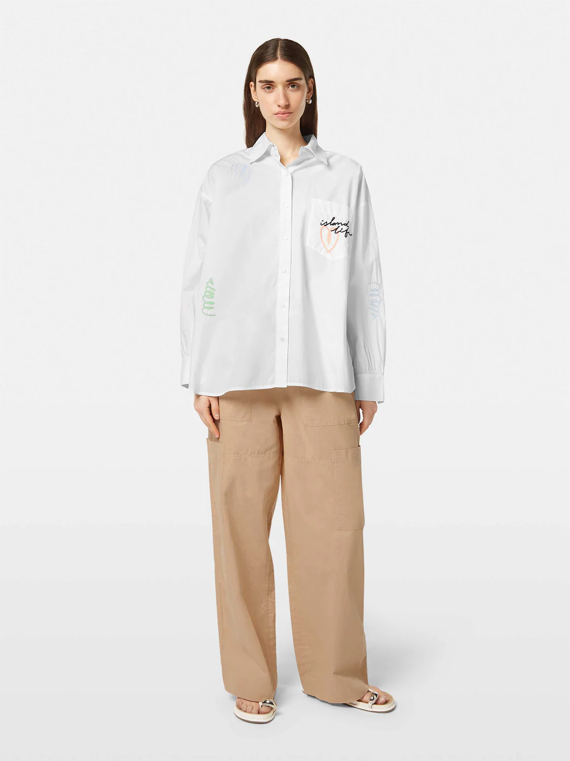 Embroidered Poplin Shirt