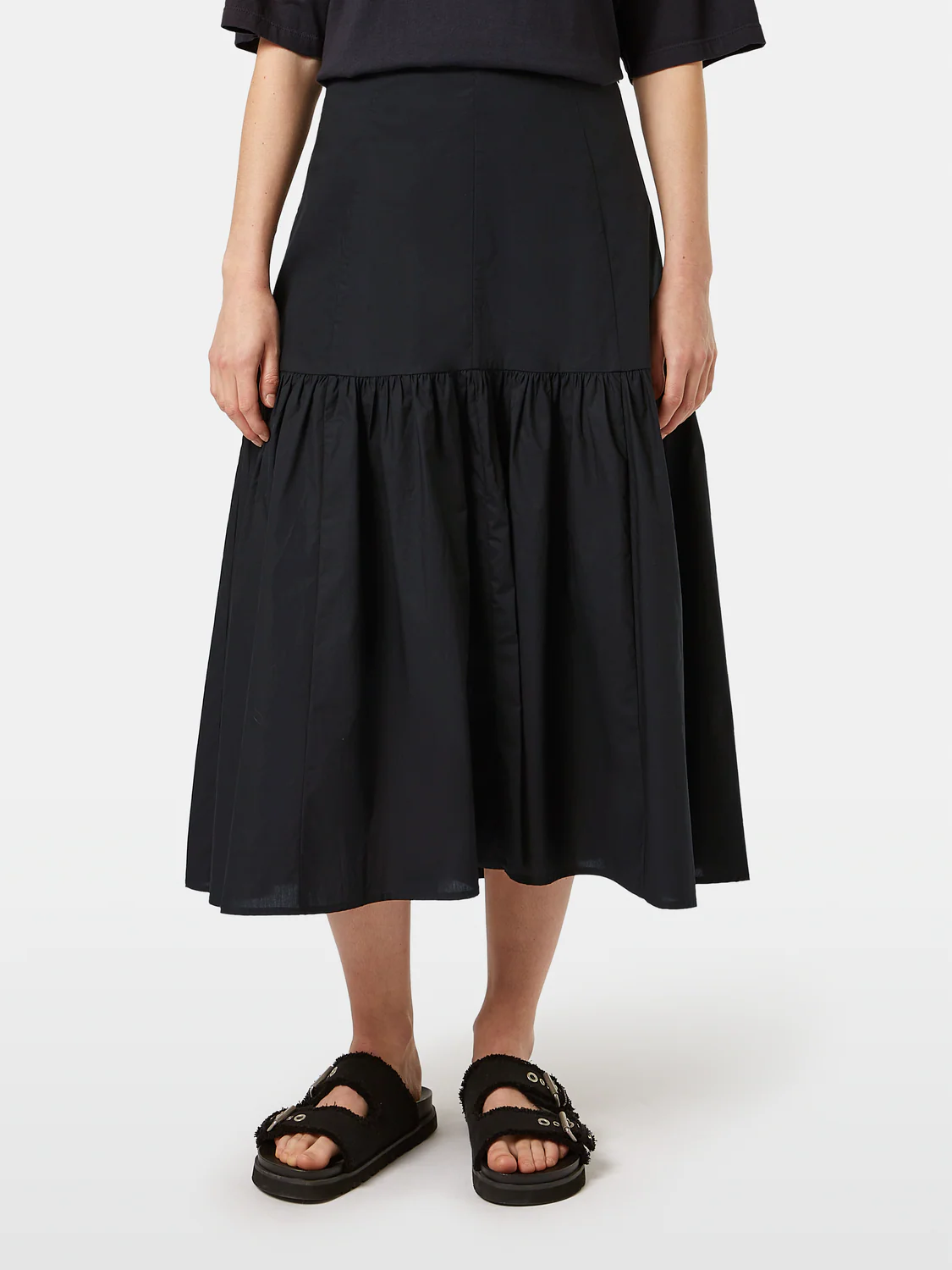 Tiered Midi Skirt