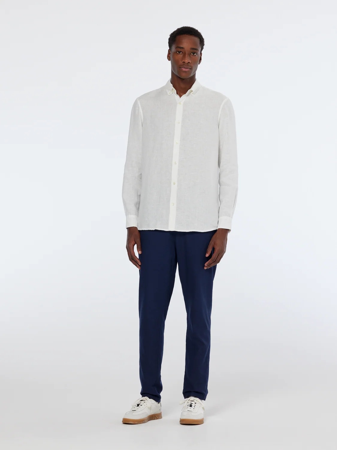 Essentials — Linen Long Sleeve Button-Down Shirt