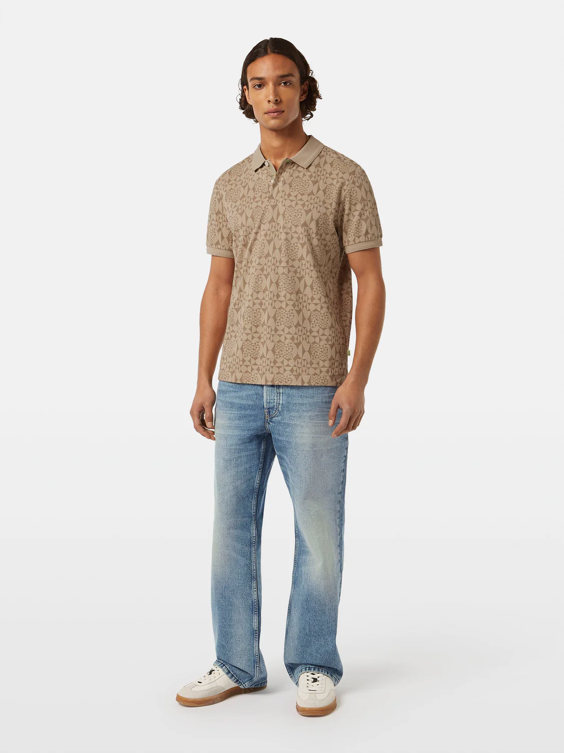 Micro Diamond Print Polo