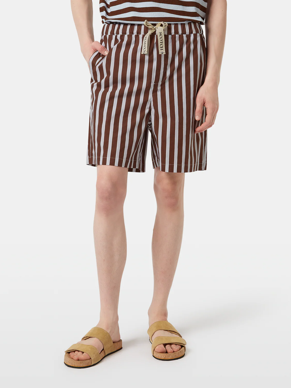 Fave Relaxed-Fit Striped Poplin Bermuda Short