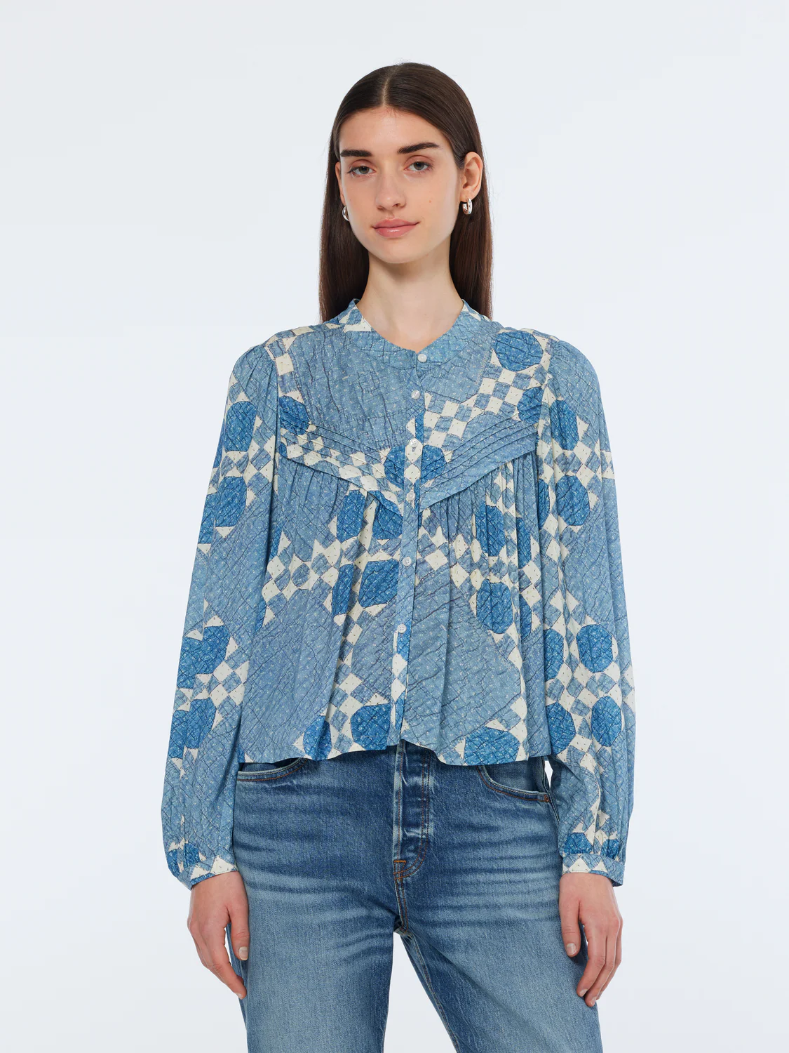 Quilted Pintuck Shirt