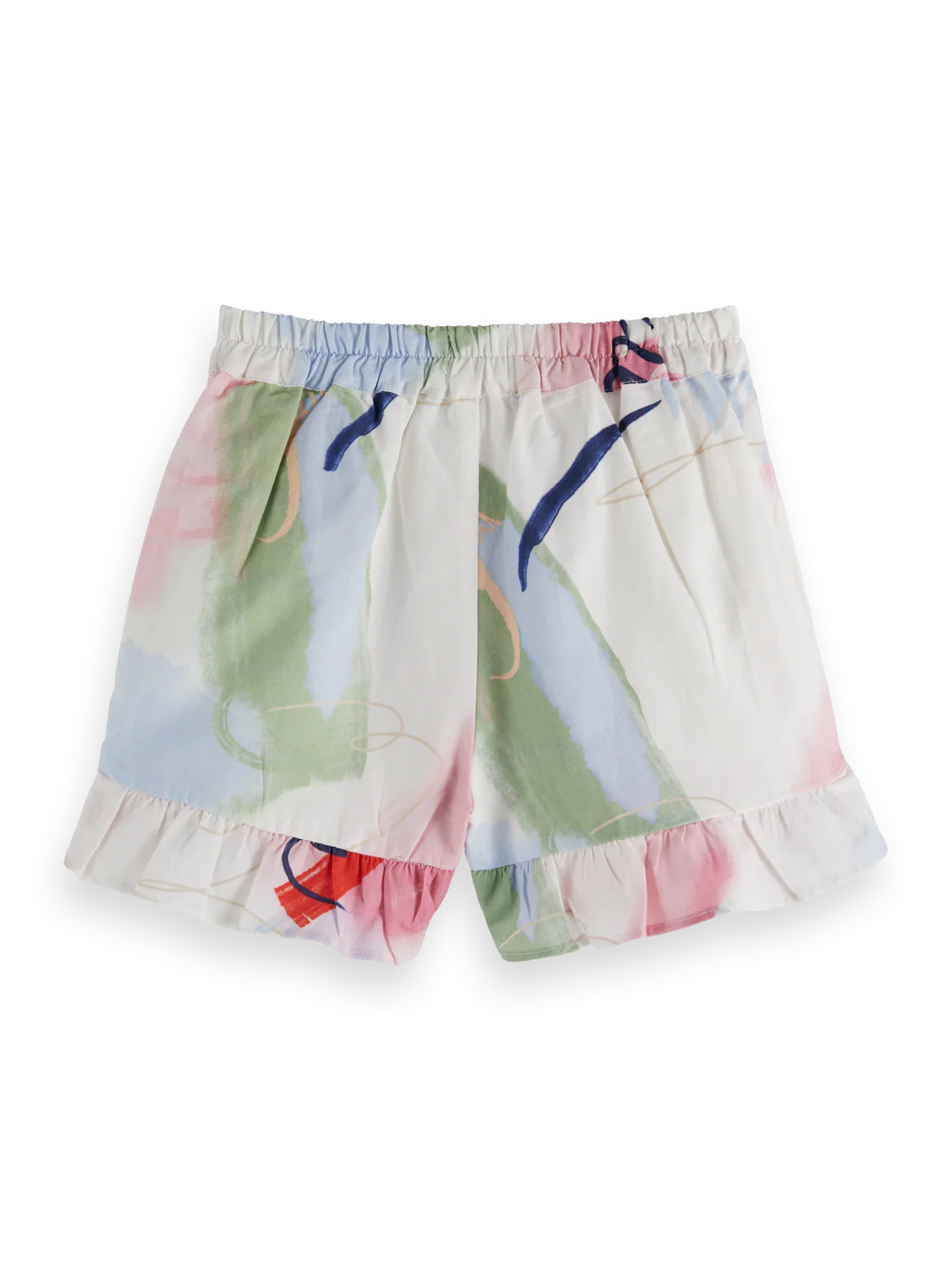 Girls' Linen-Blend Printed Short