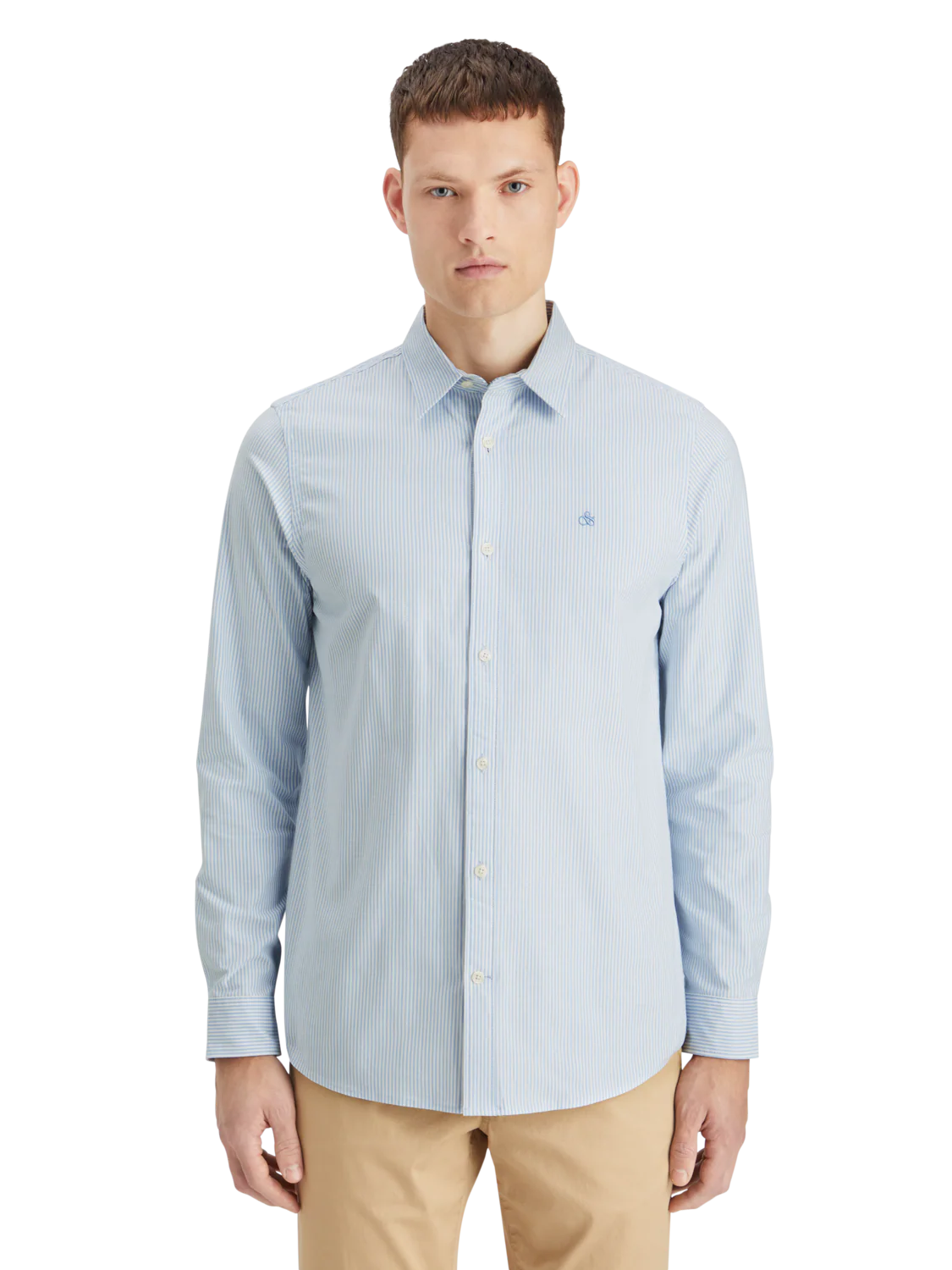 Essentials — Oxford Stripe Button Down Shirt