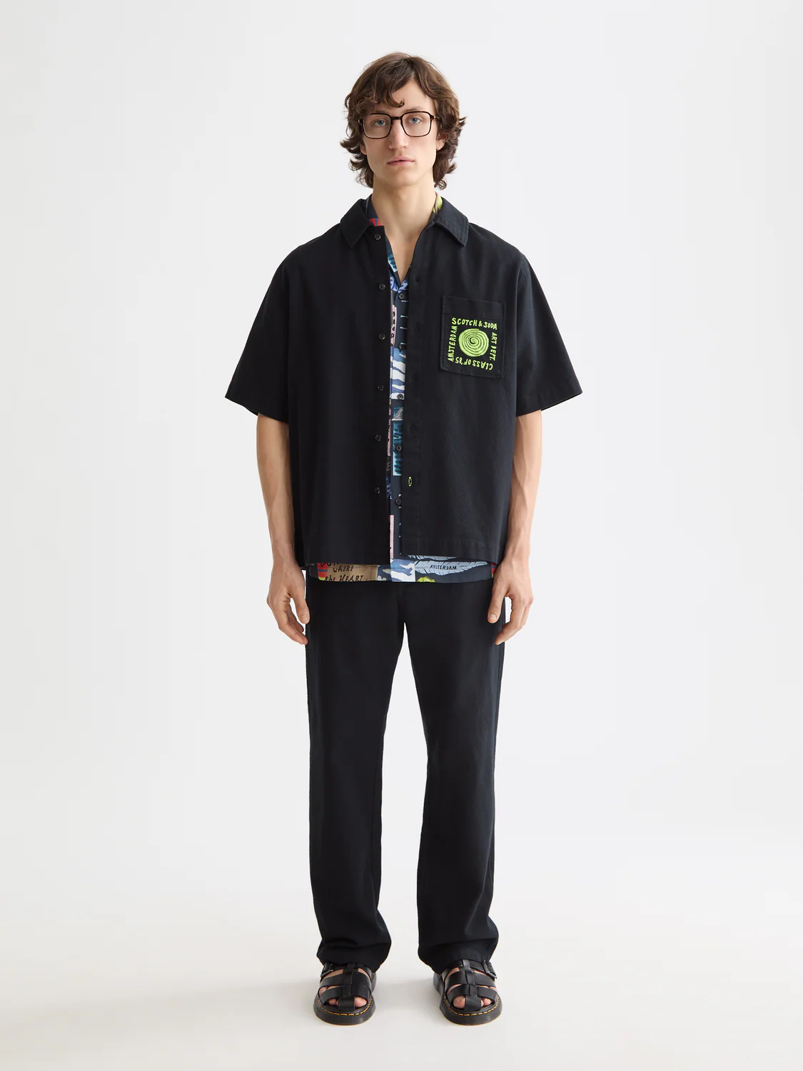 Structured Cotton Short-Sleeved Shirt