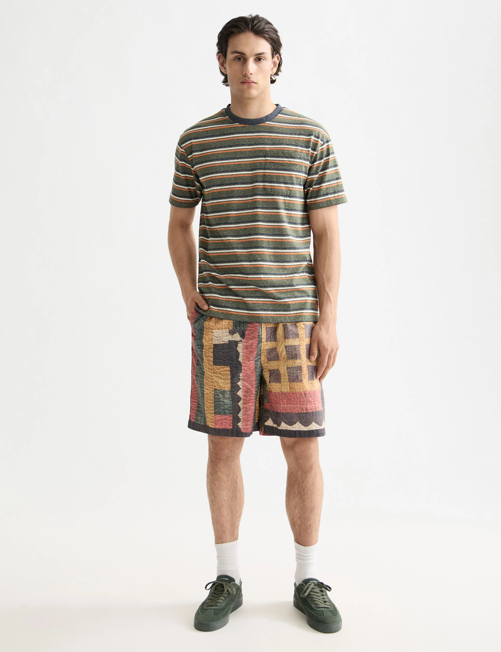 Relaxed Fit Yarn Dye Stripe T-shirt