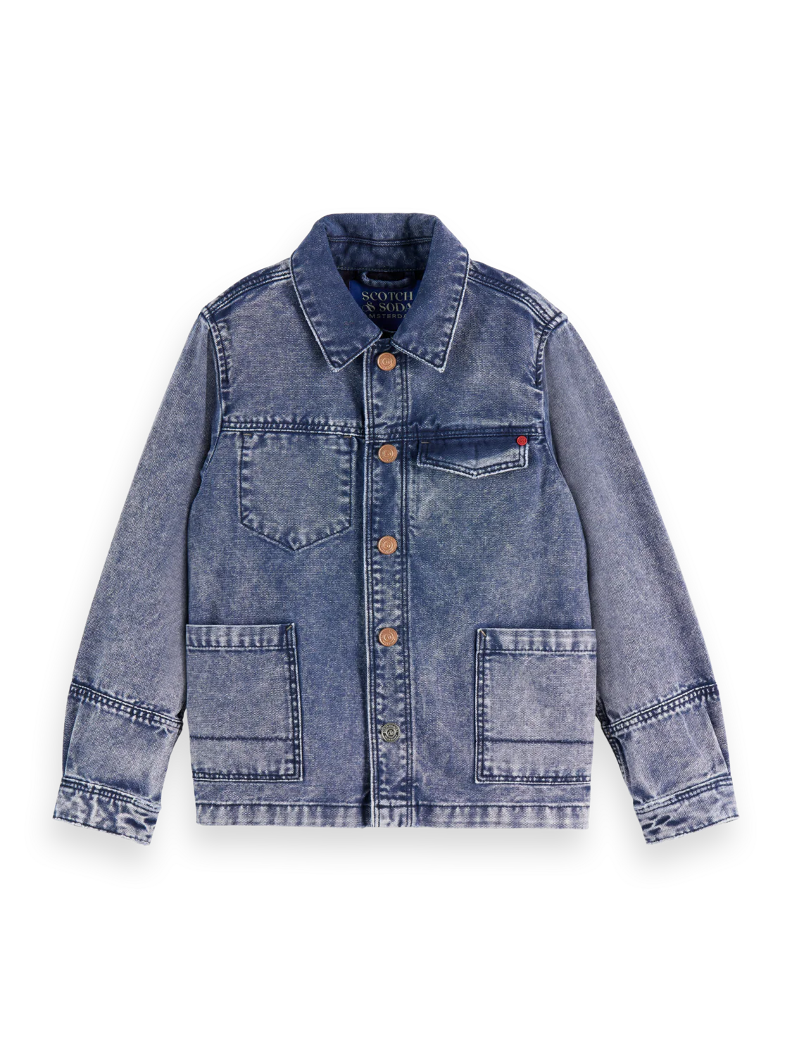 Boys' Denim Washed Canvas Workwear Jacket