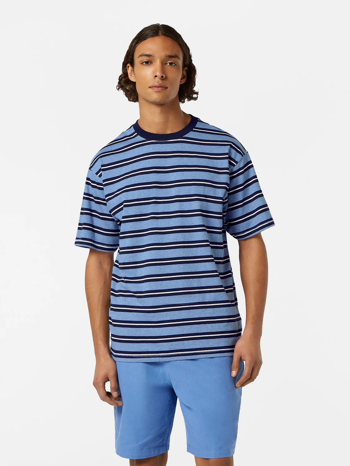 Yarn-Dyed Relaxed Fit Stripe T-Shirt