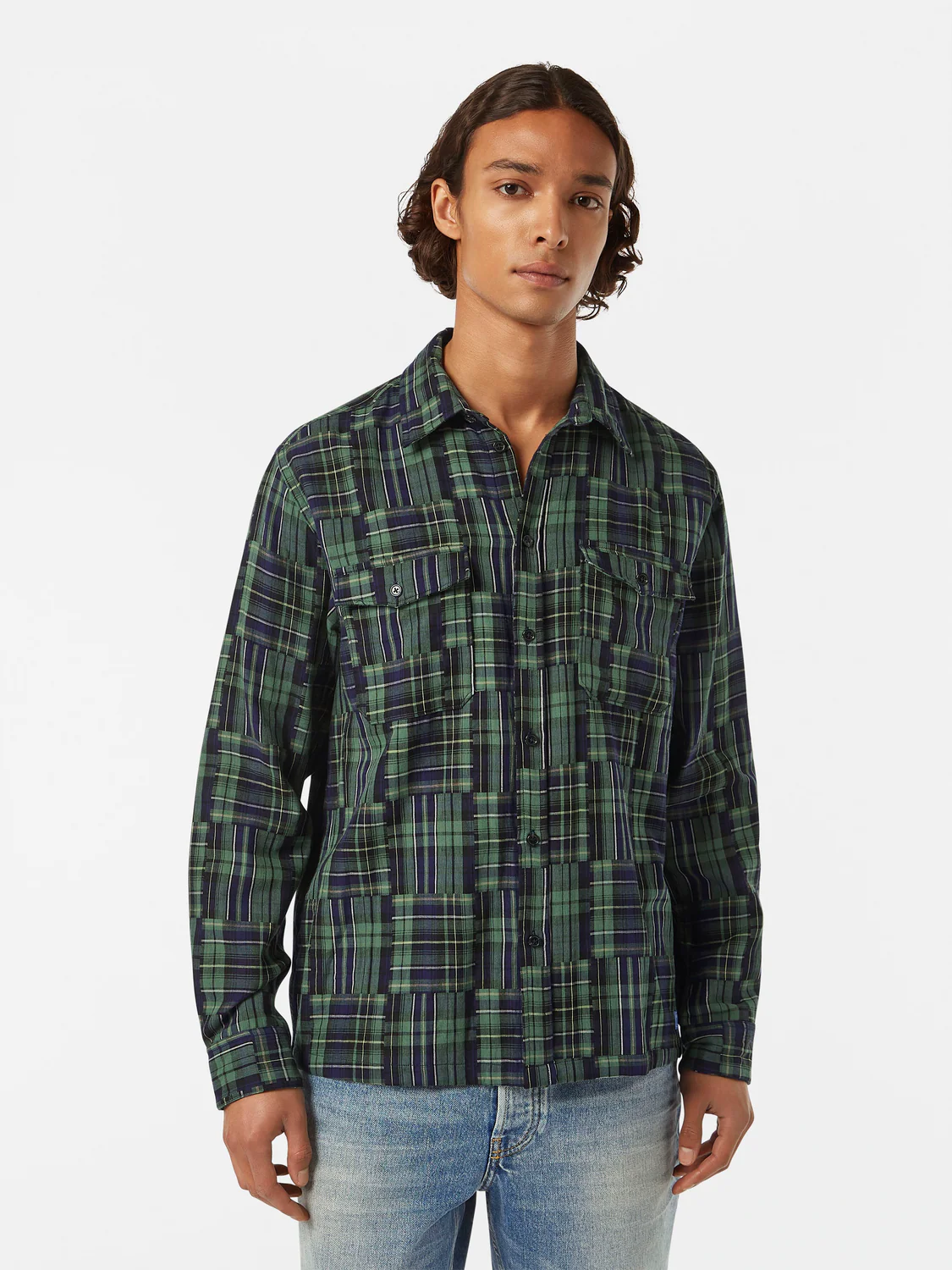 Relaxed-Fit Patchwork Shirt