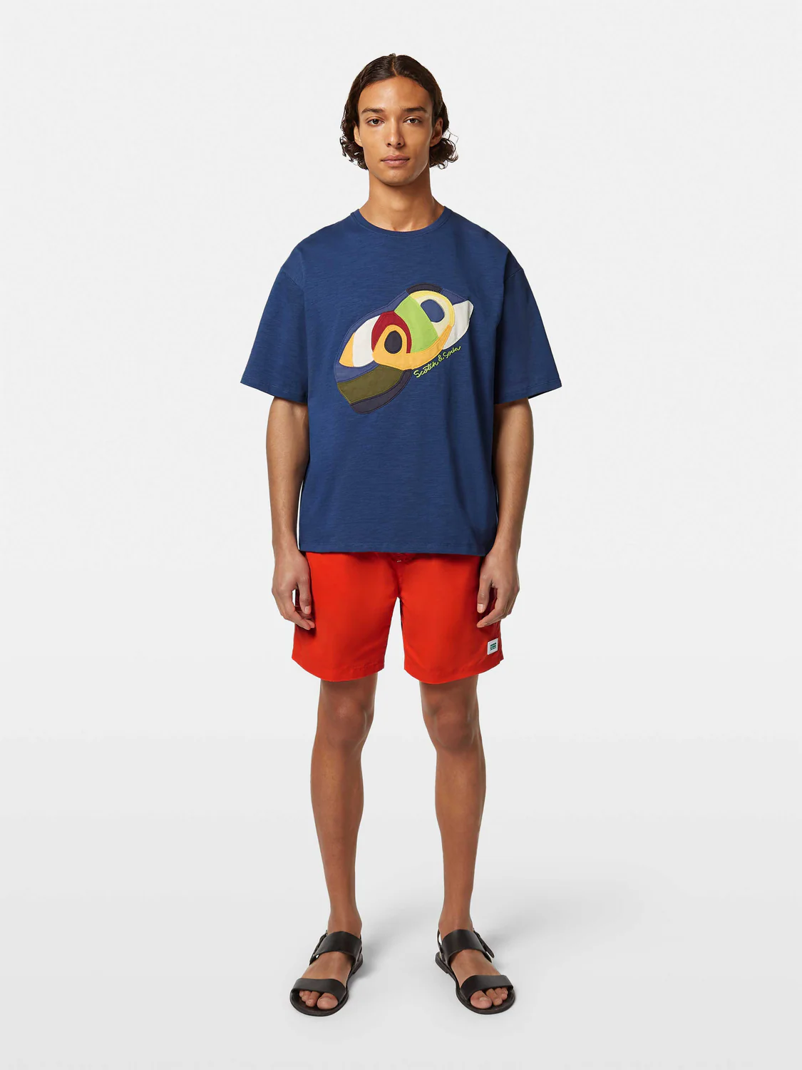 Loose-Fit Applique Artwork T-Shirt