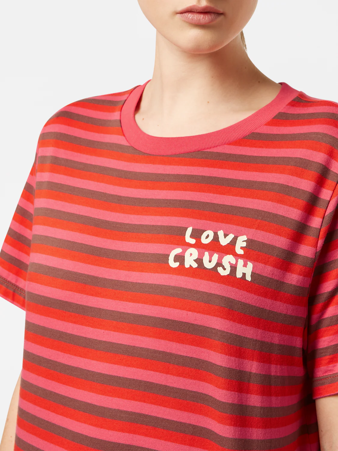 Love Crush Yarn-Dye Striped Regular-Fit T-Shirt