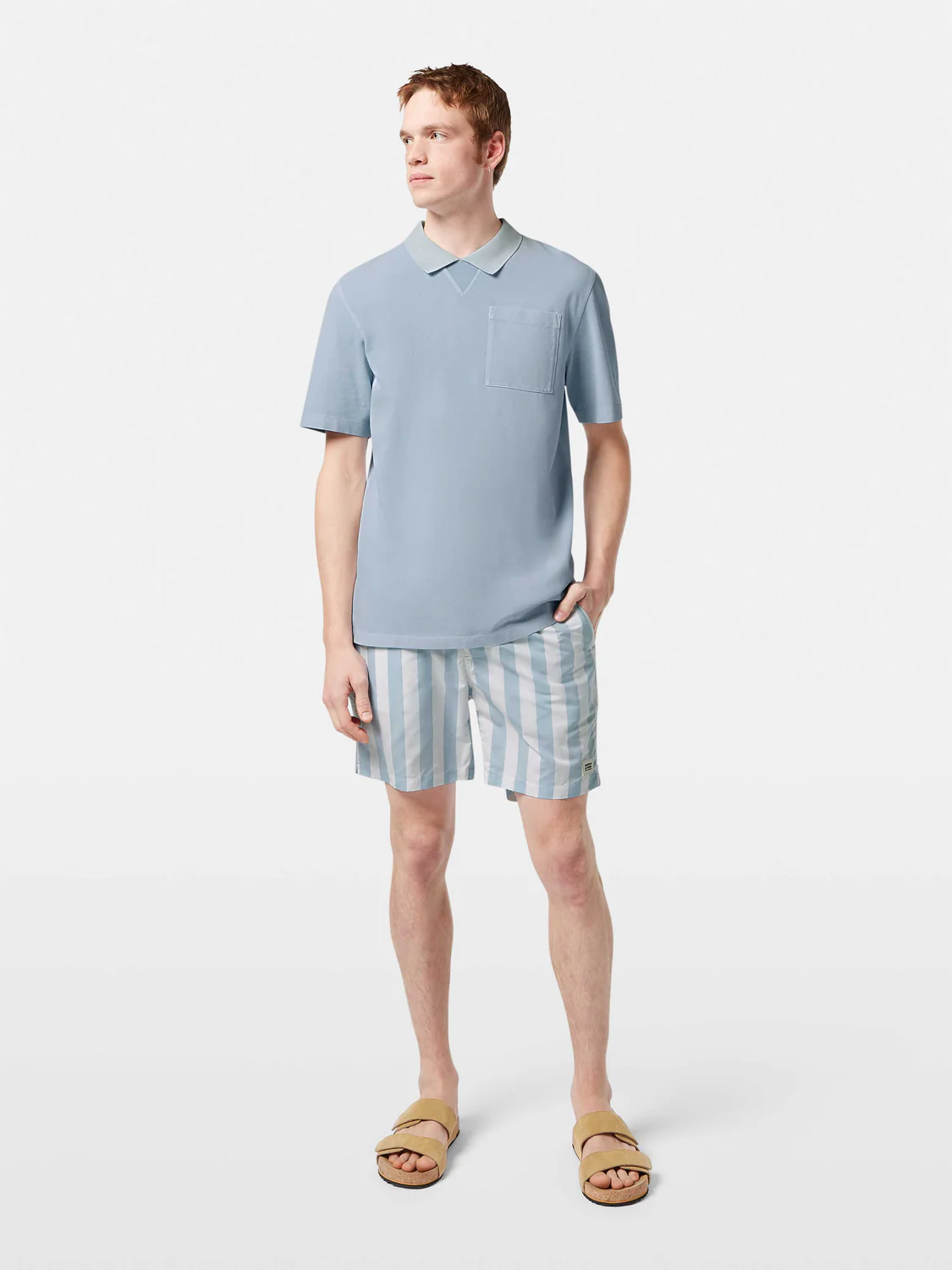 Washed Chest Pocket Relaxed-Fit Polo
