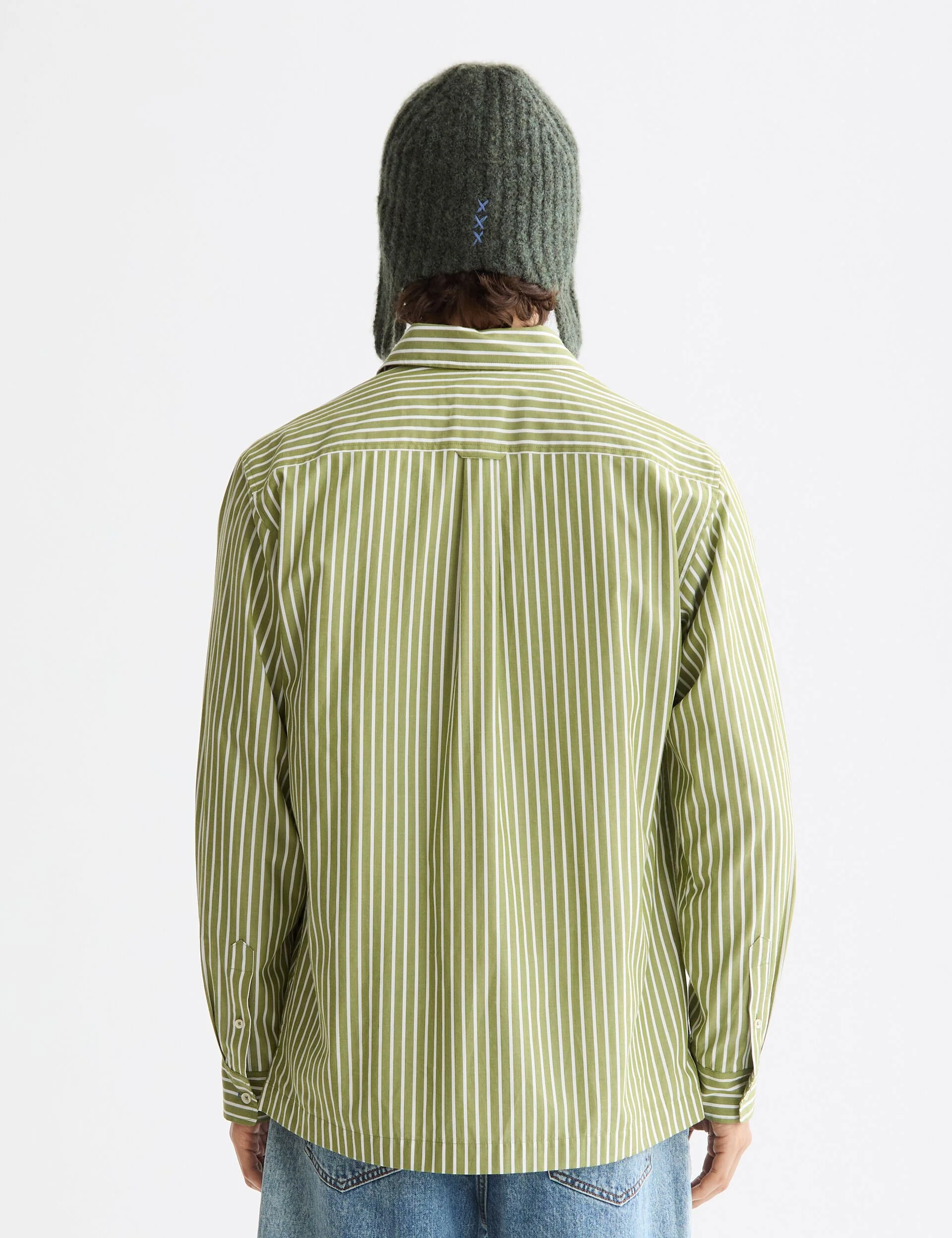 Striped Relaxed-Fit Poplin Shirt