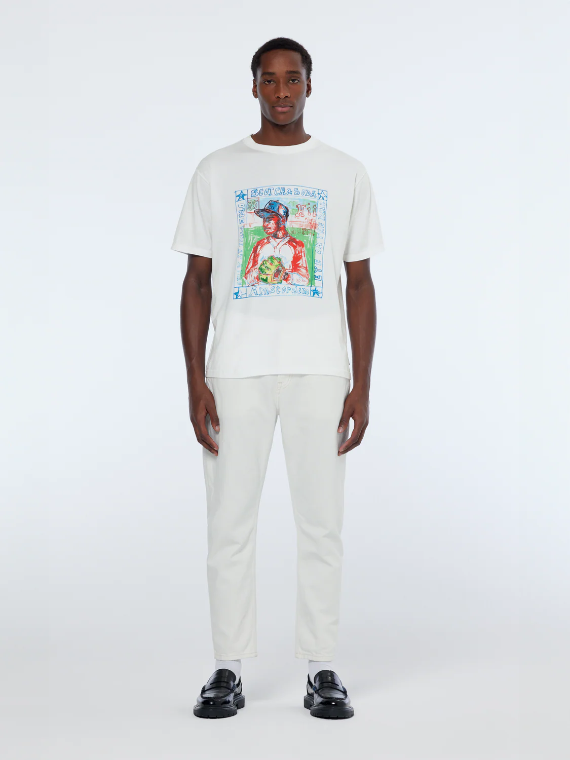 Dean Loose Taper Jeans | Tennis White