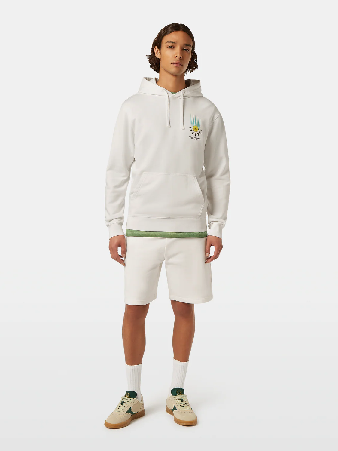 Regular-Fit Printed Artwork Hoodie