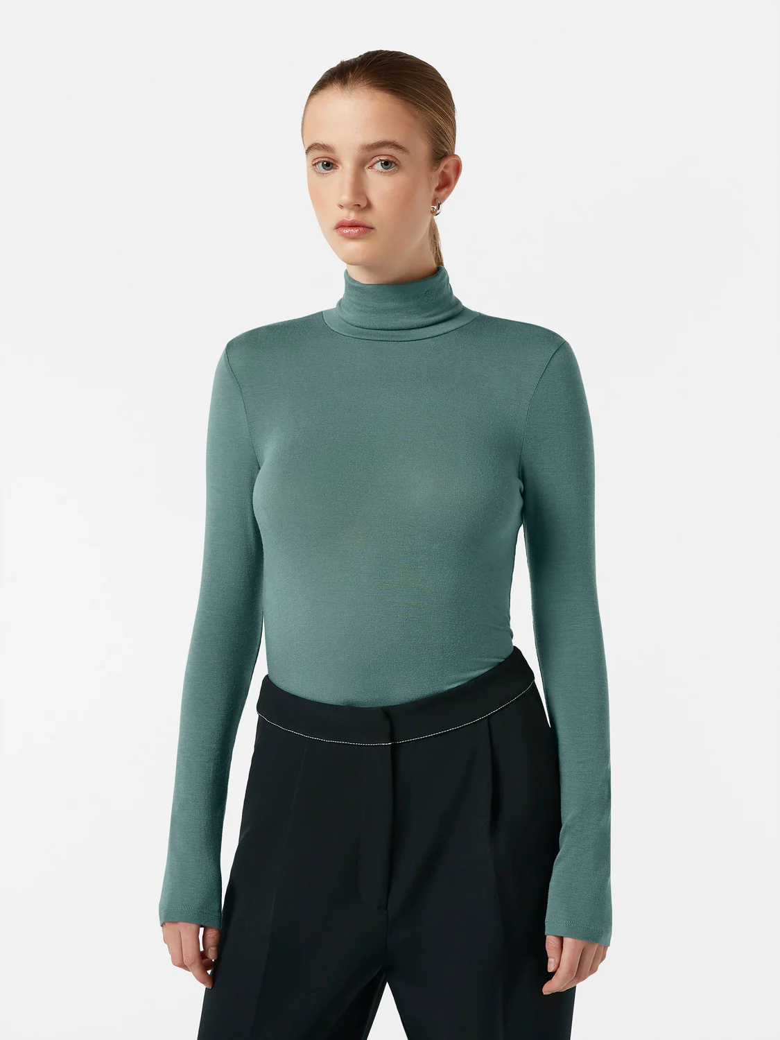 Roll Neck Long Sleeve Shirt