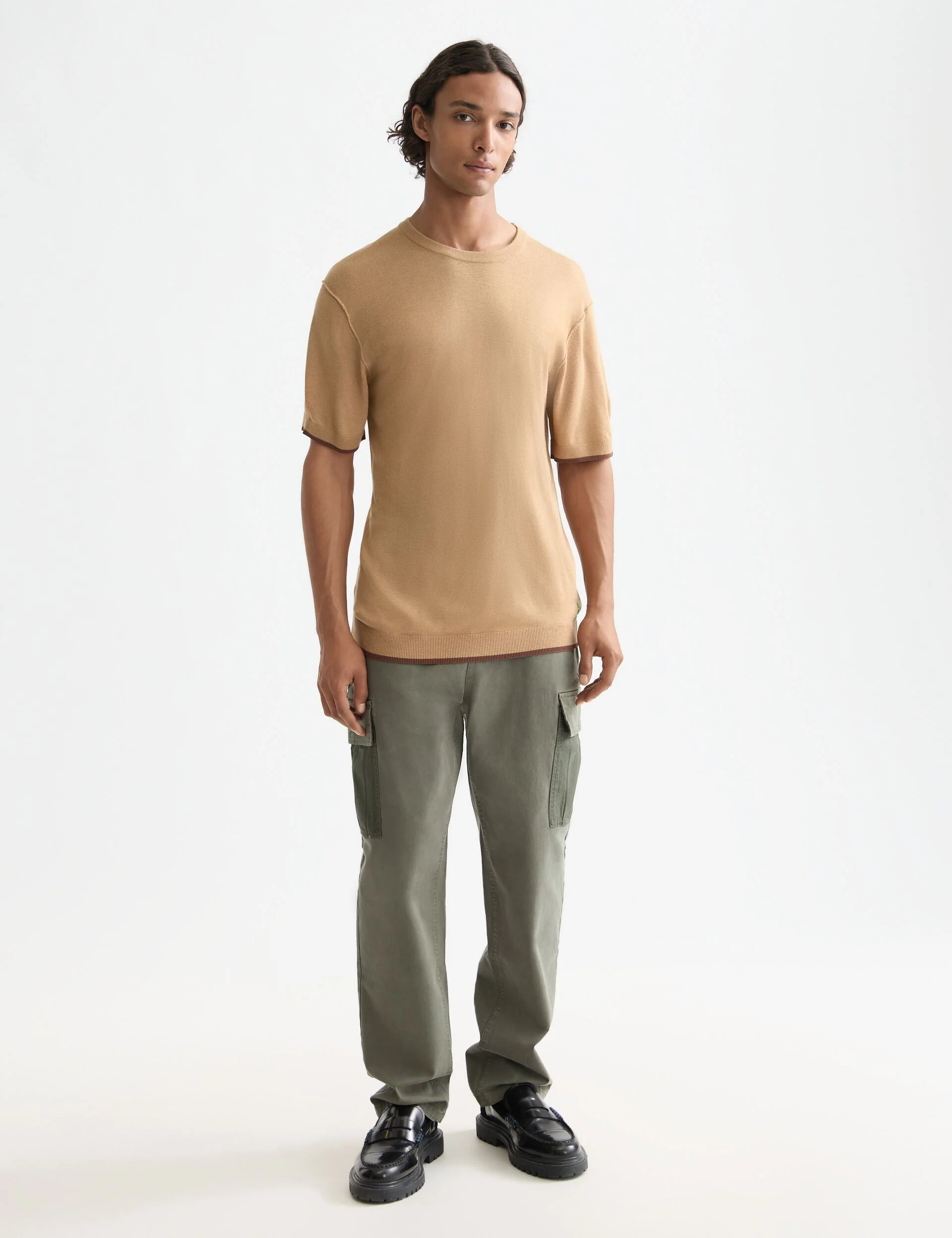 Knitted relaxed fit T-shirt