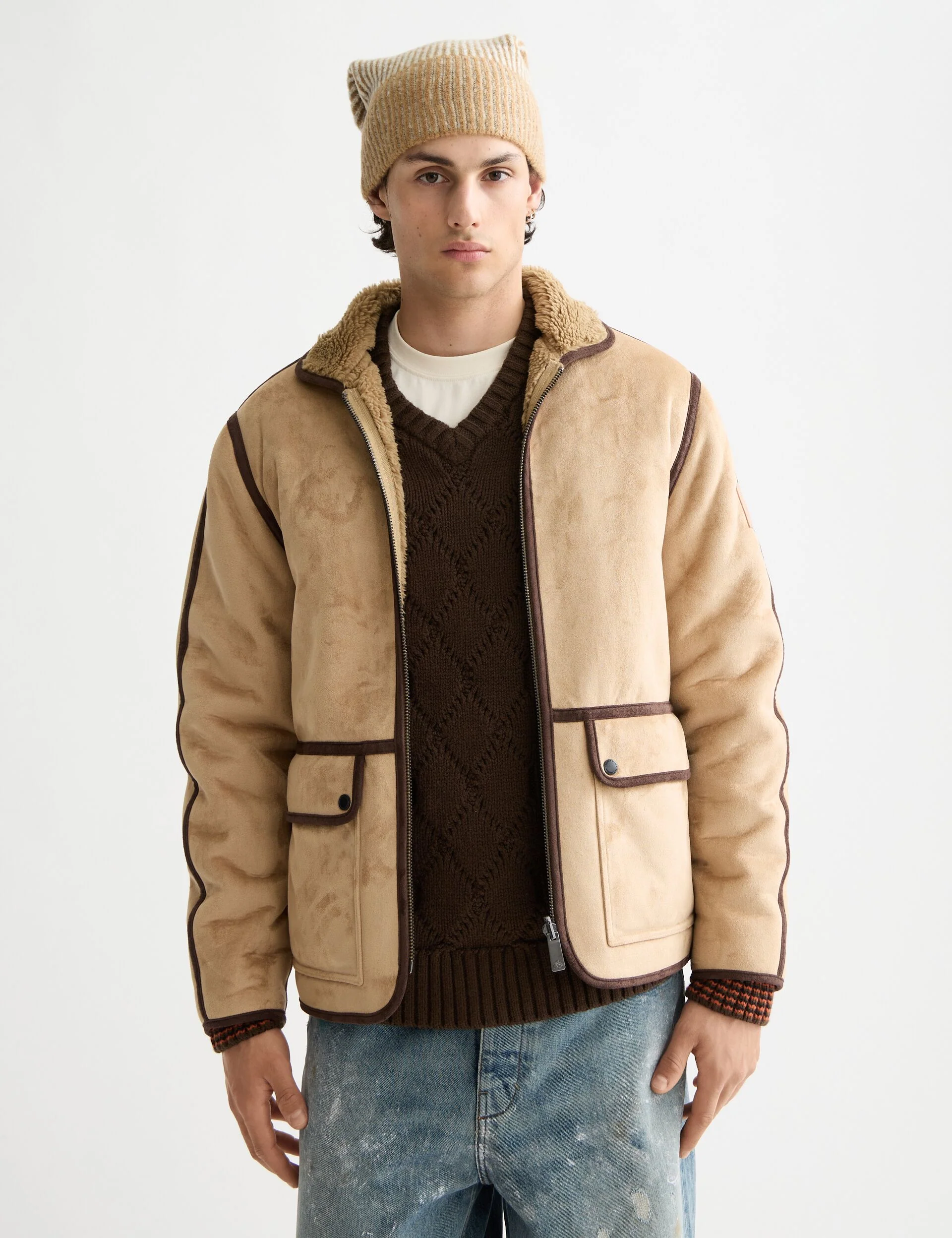 Faux shearling jacket