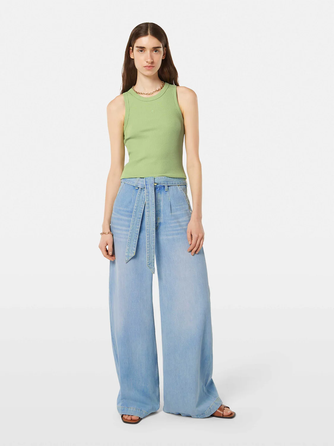 The Wave Wide Leg Jeans | Luna Blue Light