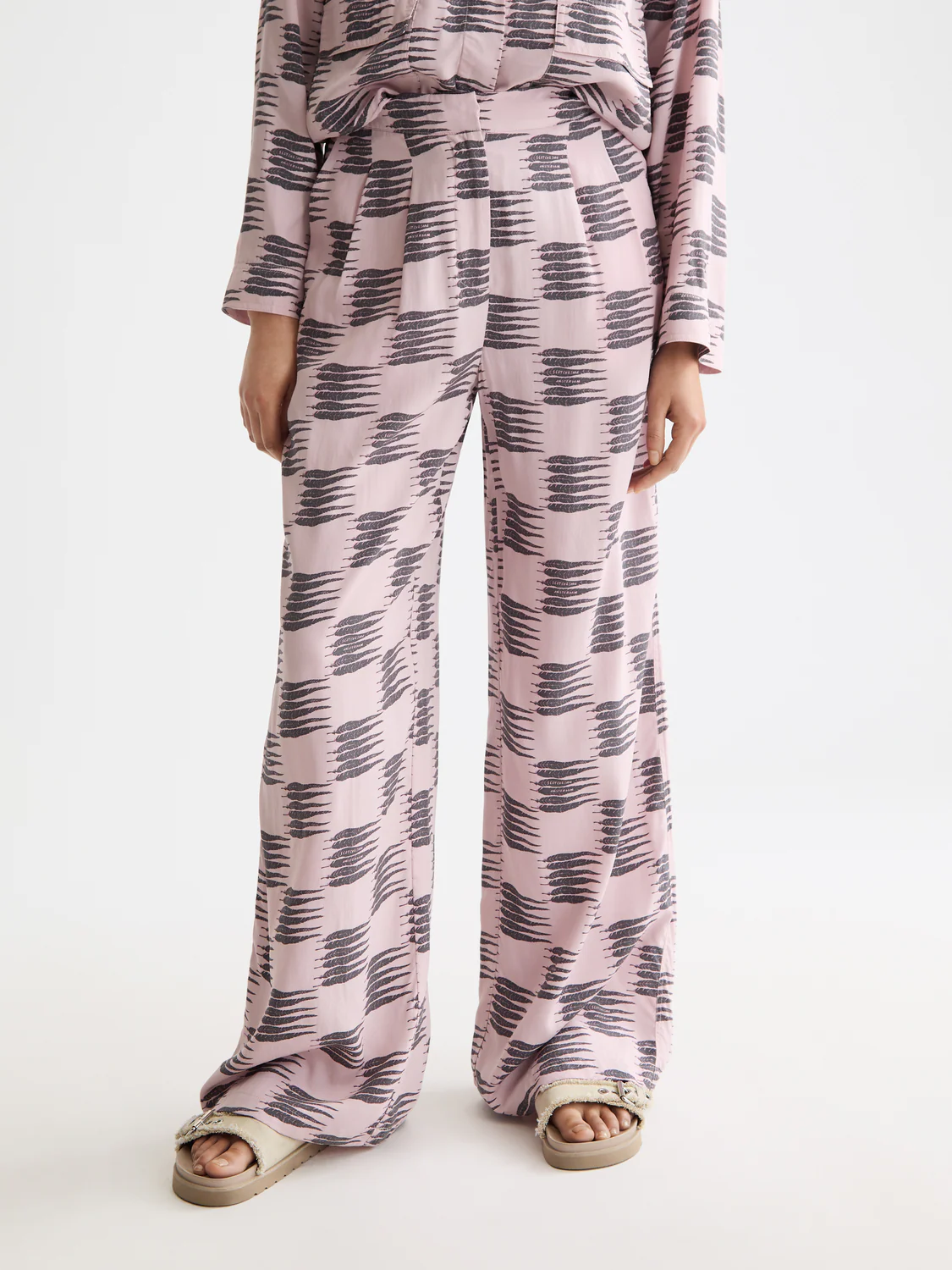 Eleni - High Rise Wide Leg Pajama Pants