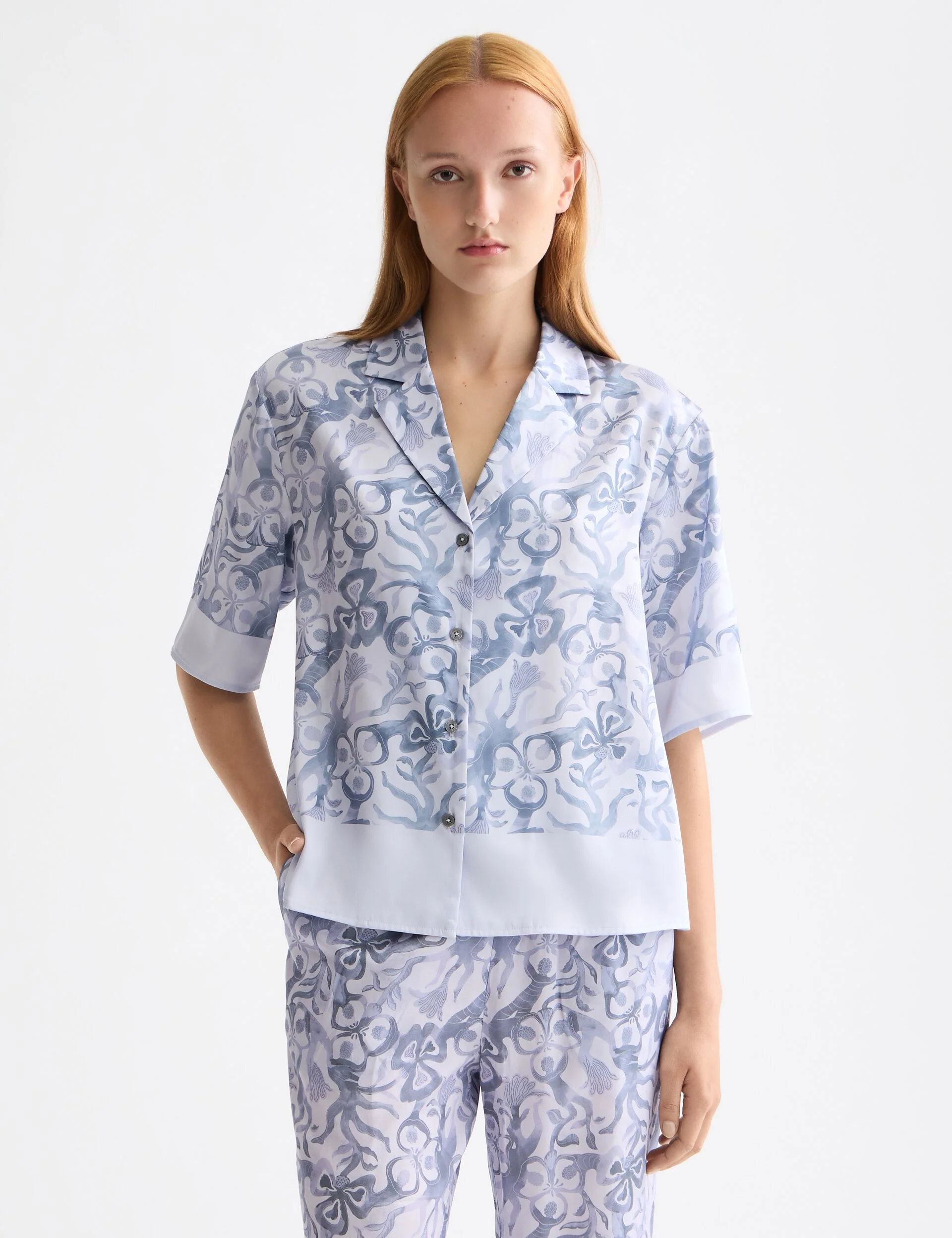 Printed short sleeve shirt