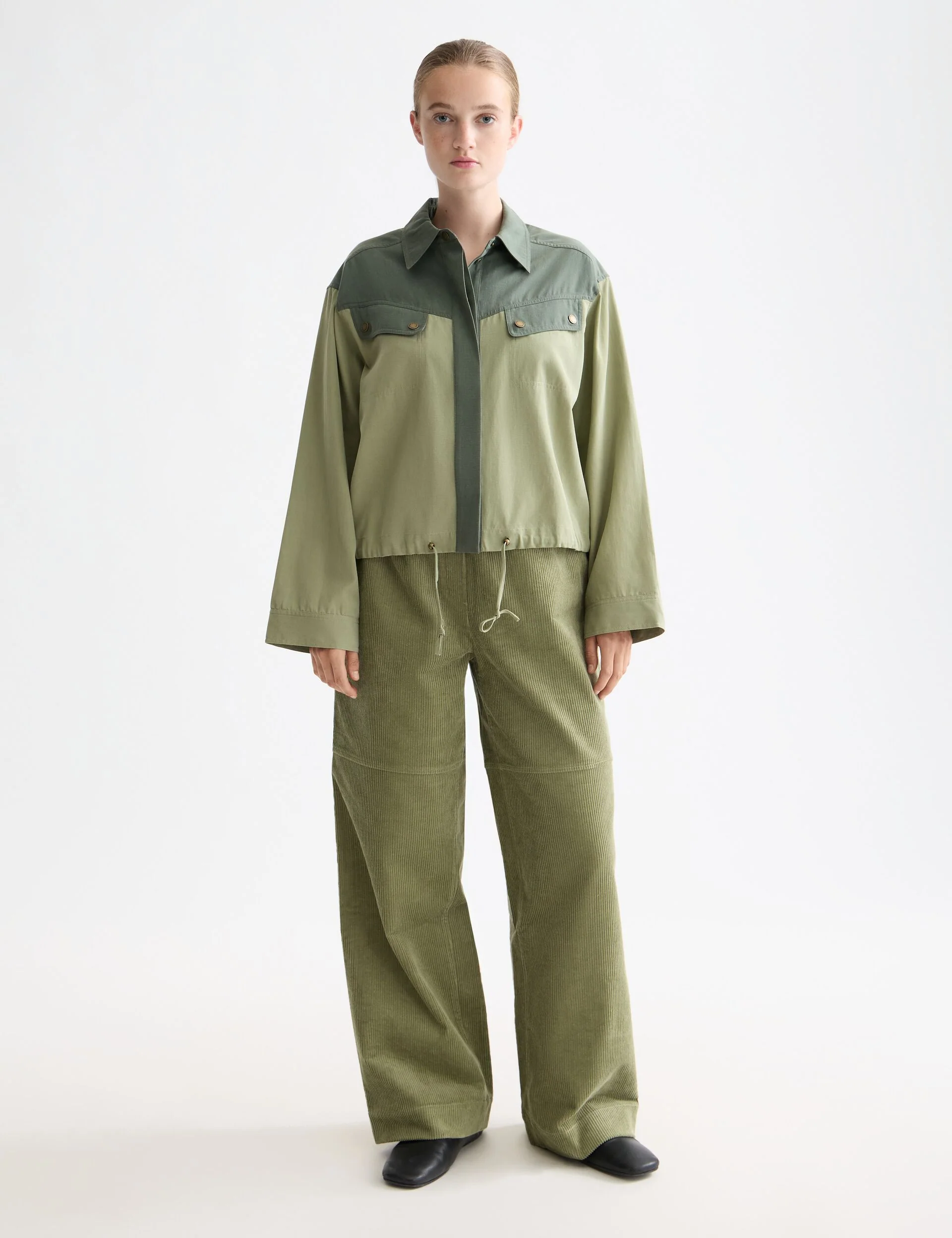 Noa high-rise wide-leg pull on pant