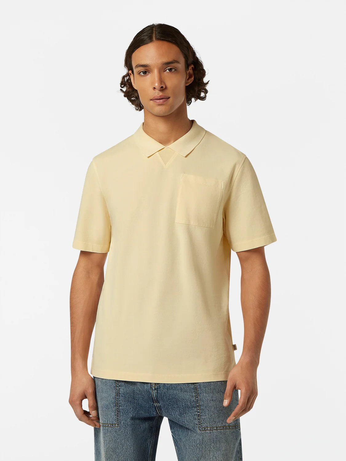 Garment Dye Pique Front Pocket Polo