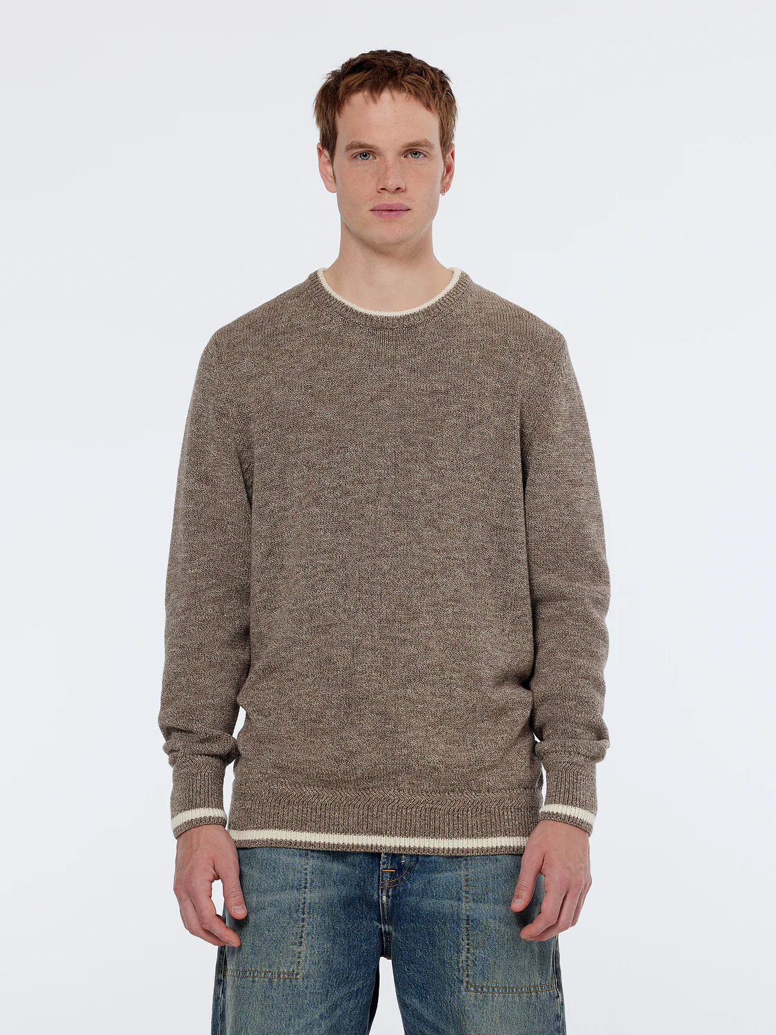 Regular Fit Melange Crewneck Pullover