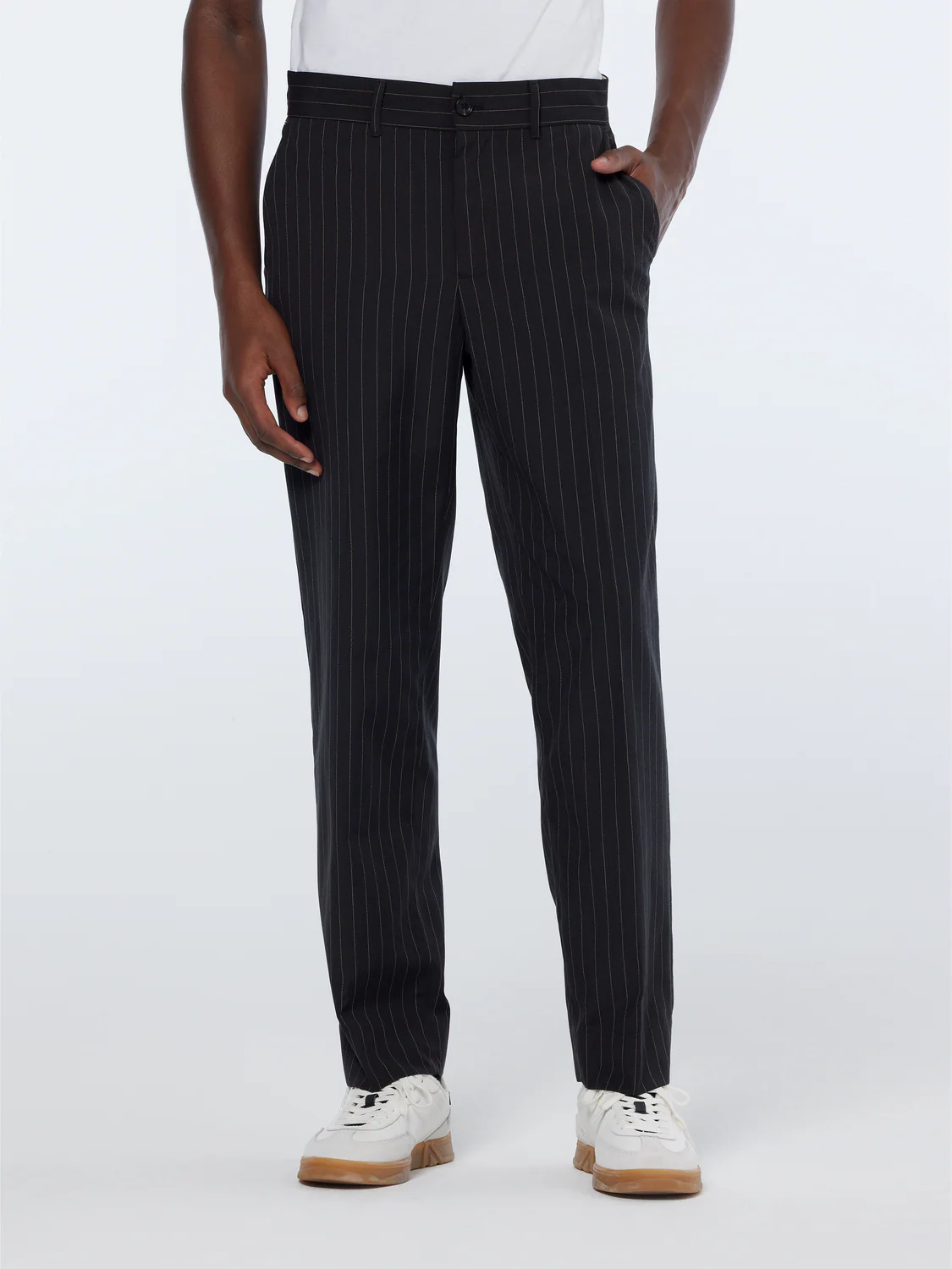 Straight Fit Tailored Pinstripe Chino