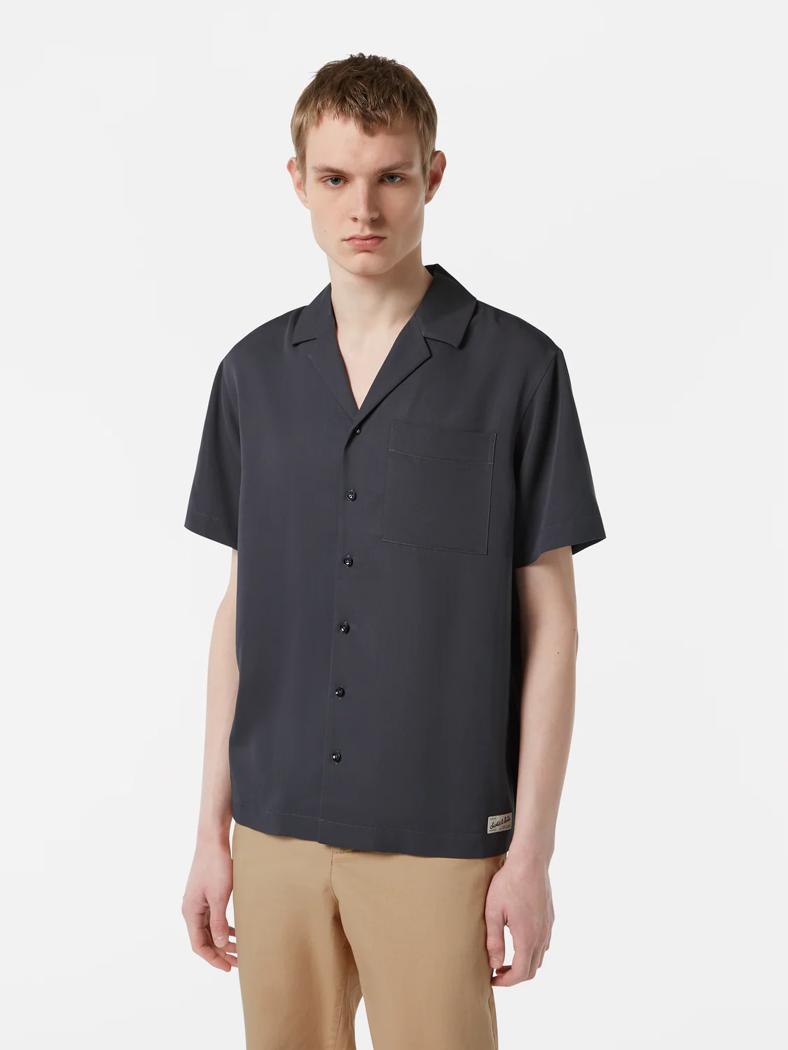 Regular-Fit Sateen Short Sleeve Shirt