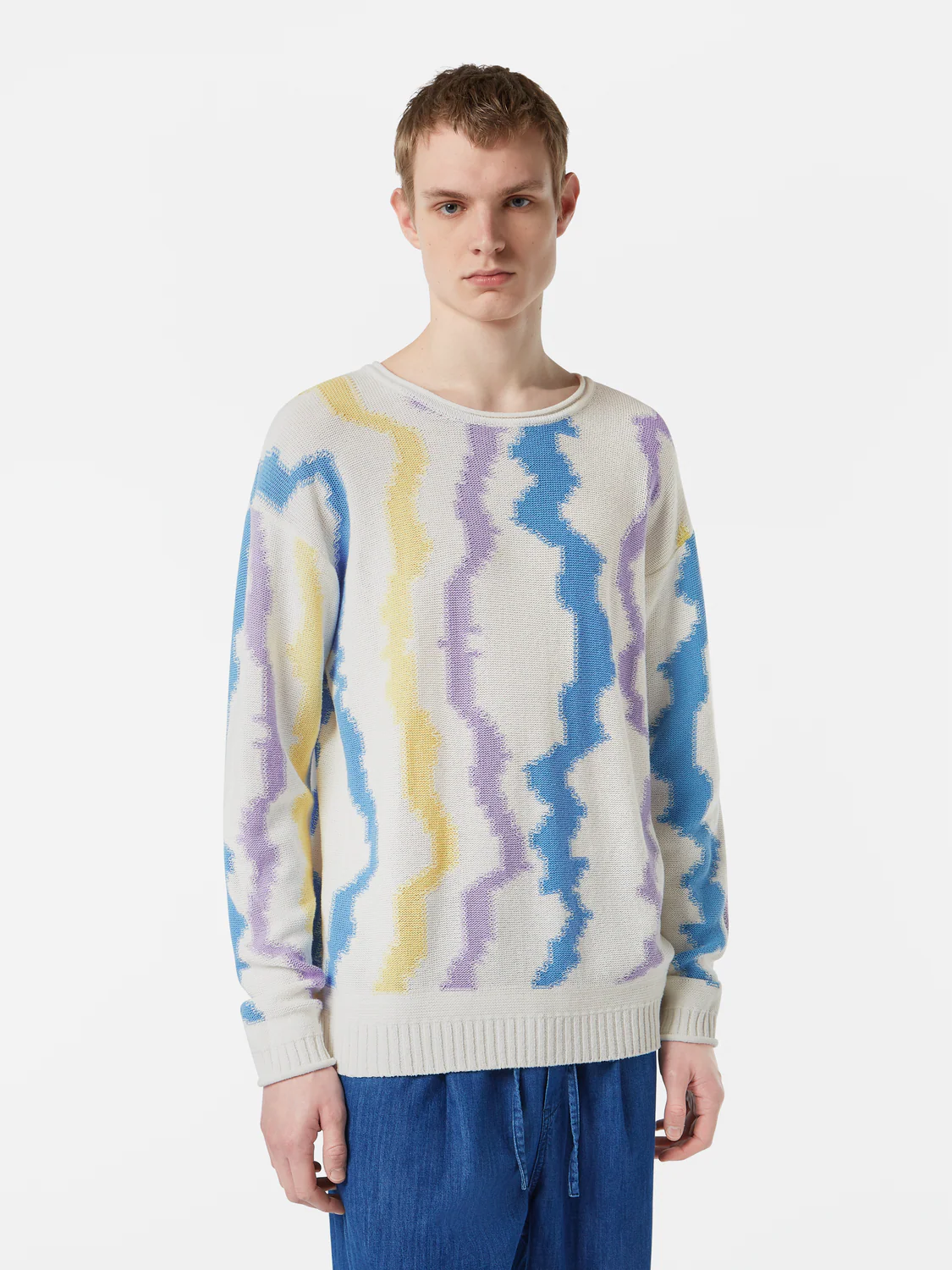 Luna Striped Drop Shoulder Jumper