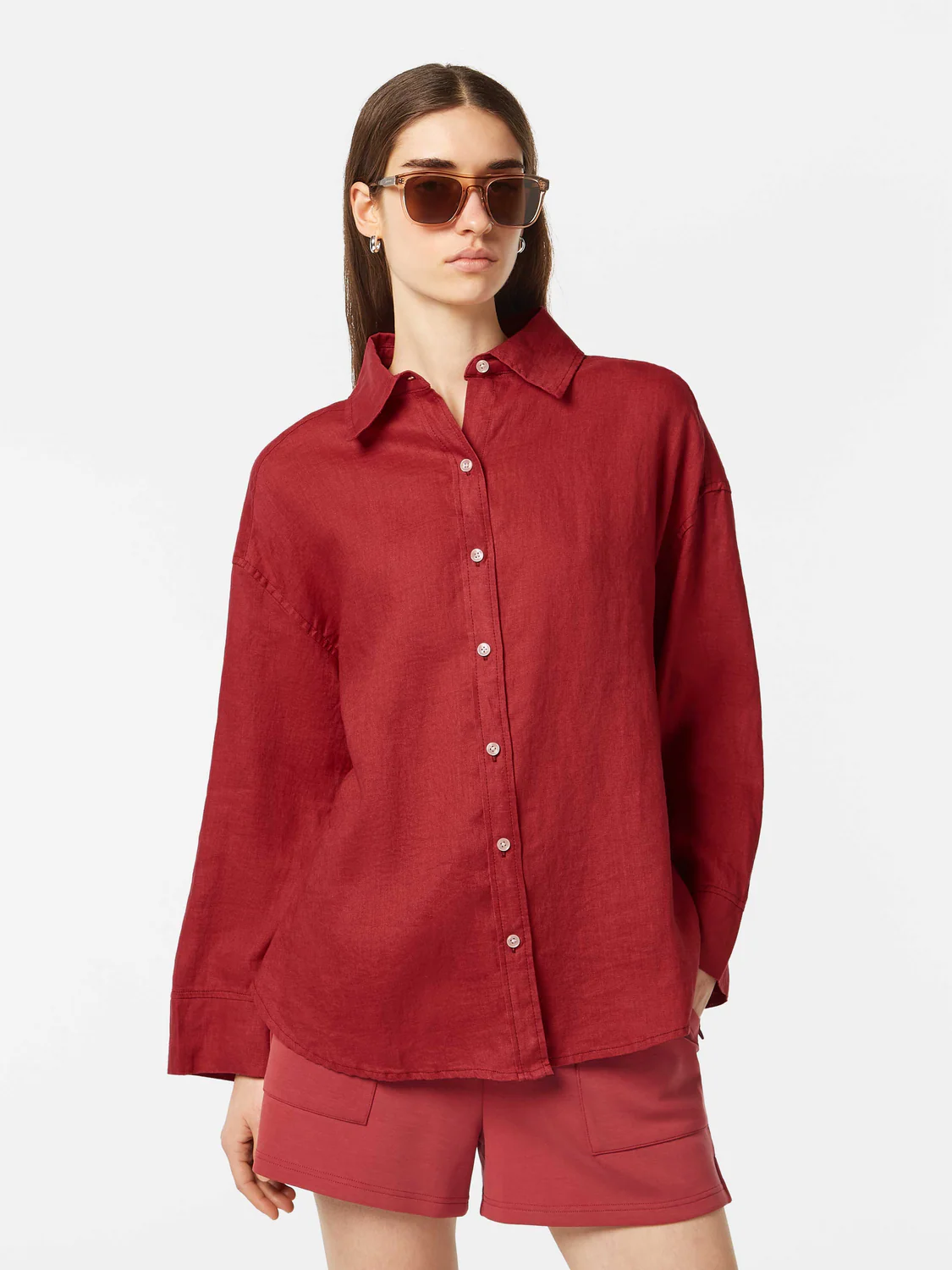 Wide Sleeve Linen Shirt